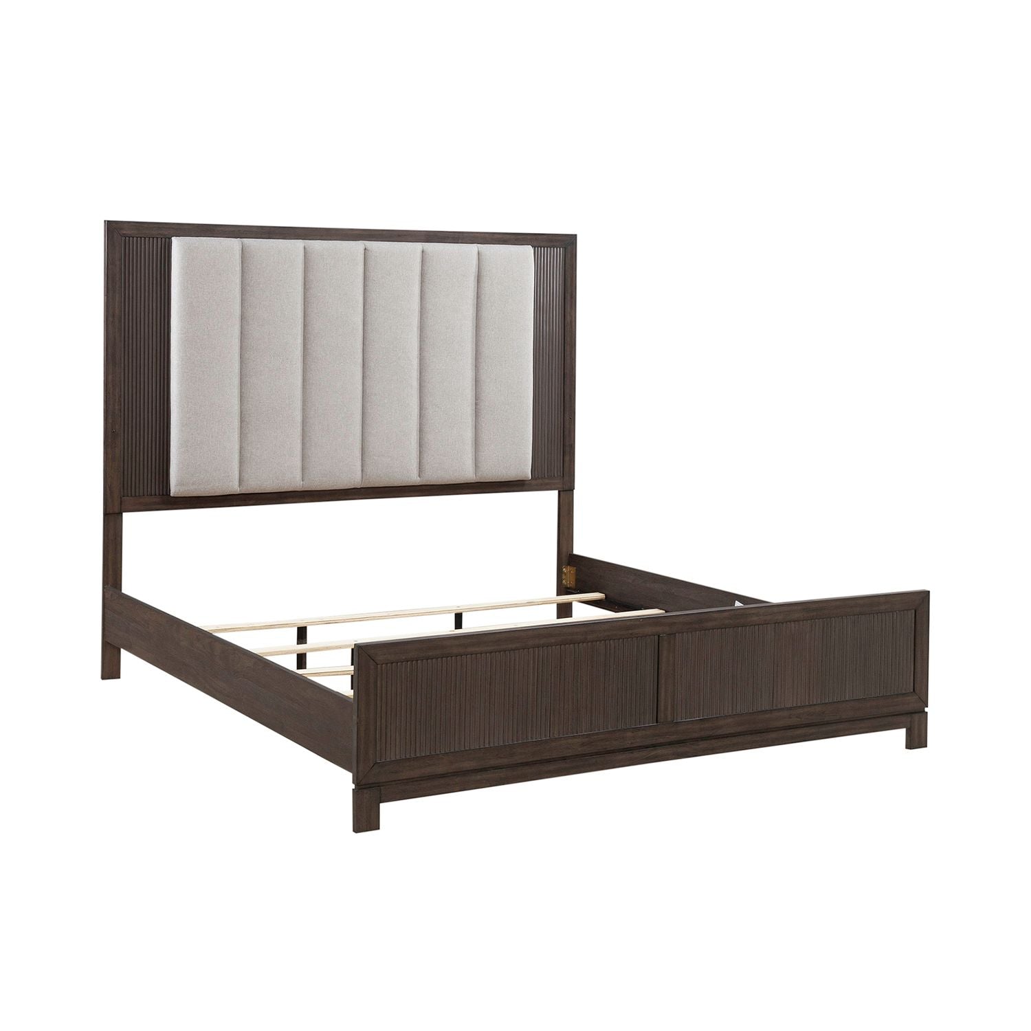 Modern Edge Queen Uph Bed - Luxury Home Furniture (MI)