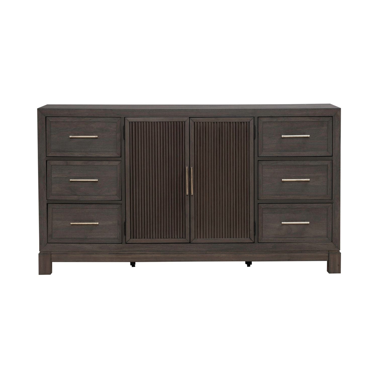 Modern Edge 2 Door 6 Drawer Dresser in Caffe - Luxury Home Furniture (MI)
