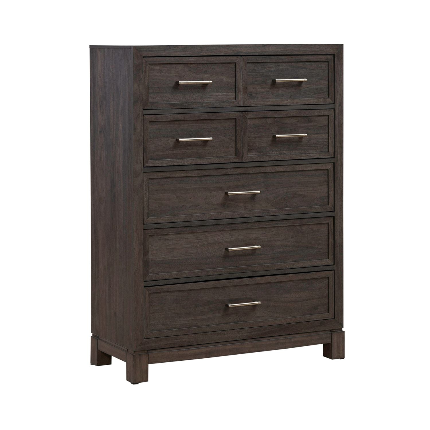 Modern Edge 5 Drawer Chest in Caffe - Luxury Home Furniture (MI)