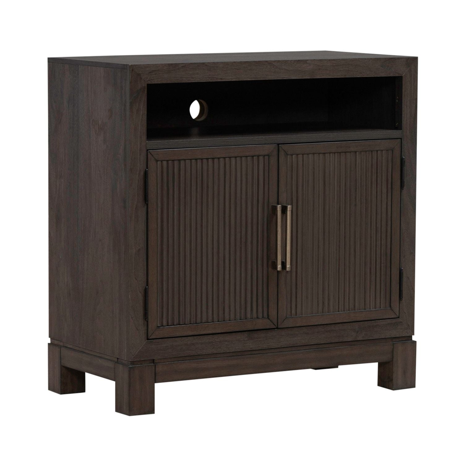 Modern Edge Bedside Chest w/ Charging Station - Luxury Home Furniture (MI)