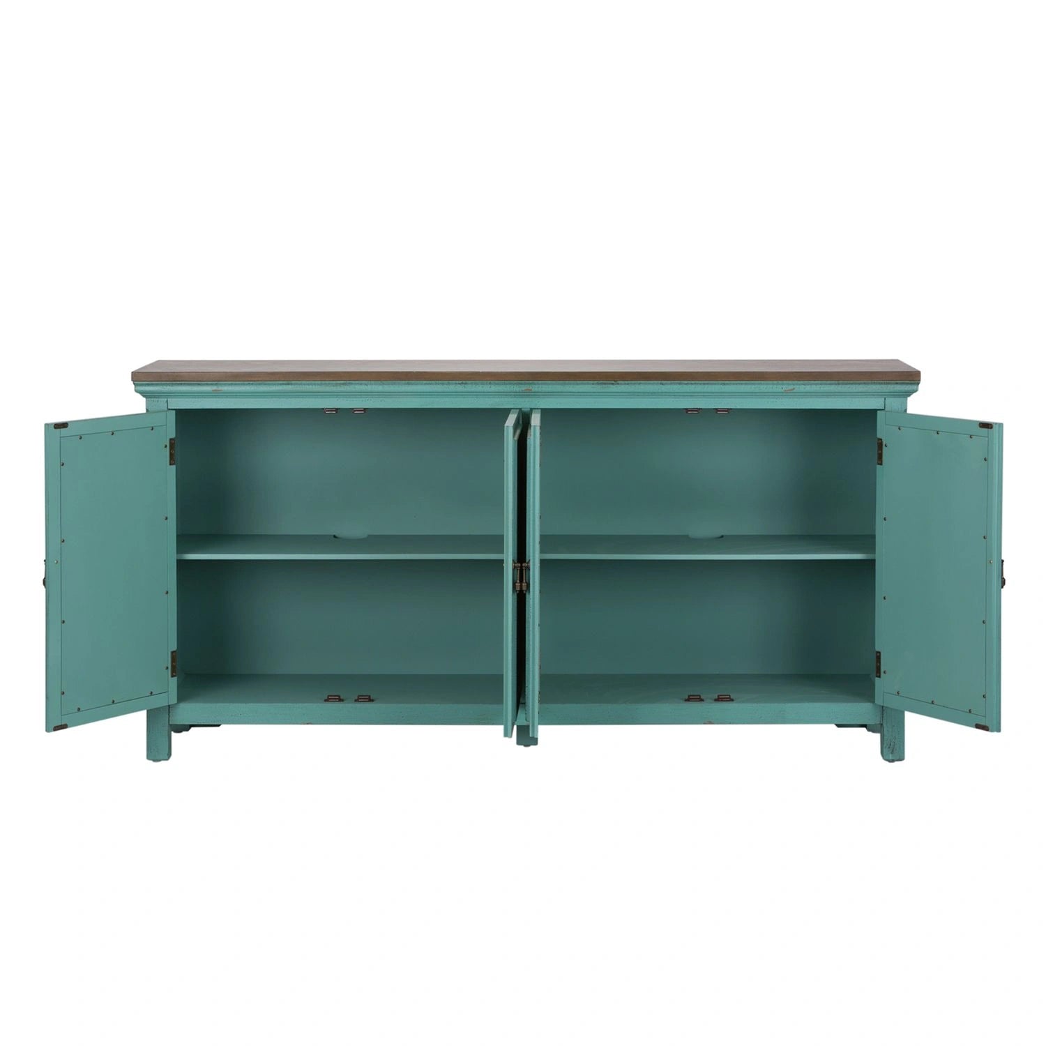 Kensington 4 Door Accent Cabinet in Turquoise image