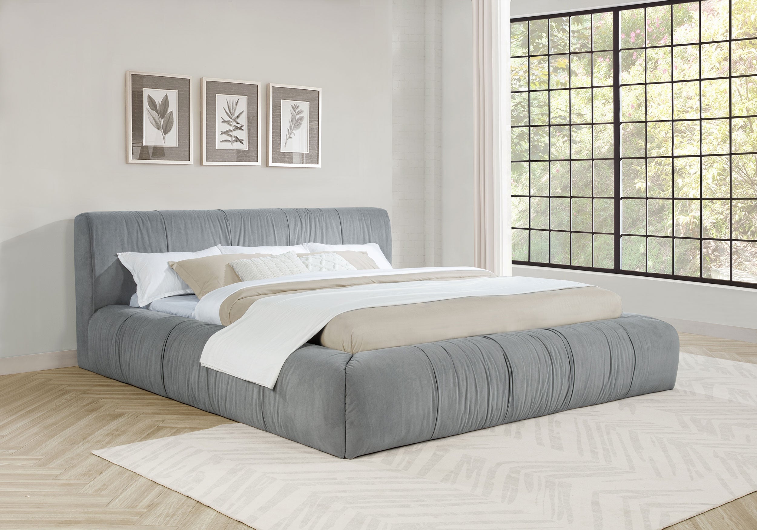 Wilshire California King, E.king, & Queen Bed - Luxury Home Furniture (MI)