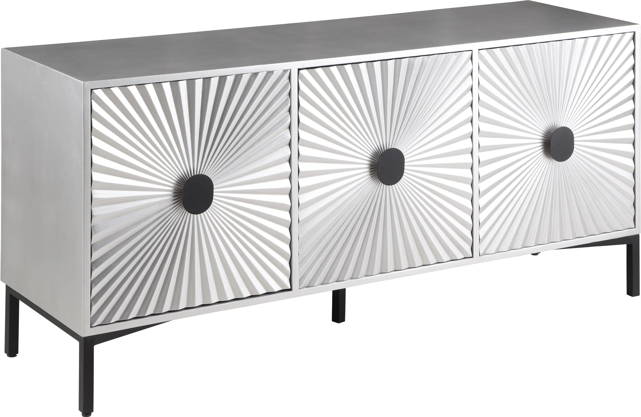 Glitz Antique Silver Sideboard/Buffet