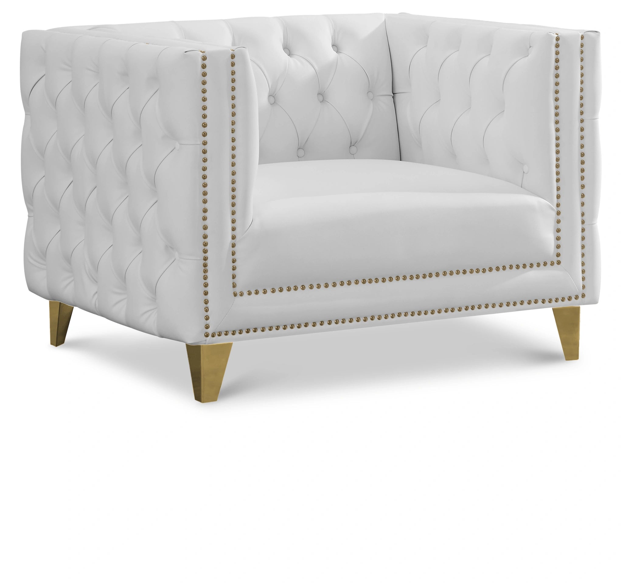 Michelle White Faux Leather Chair