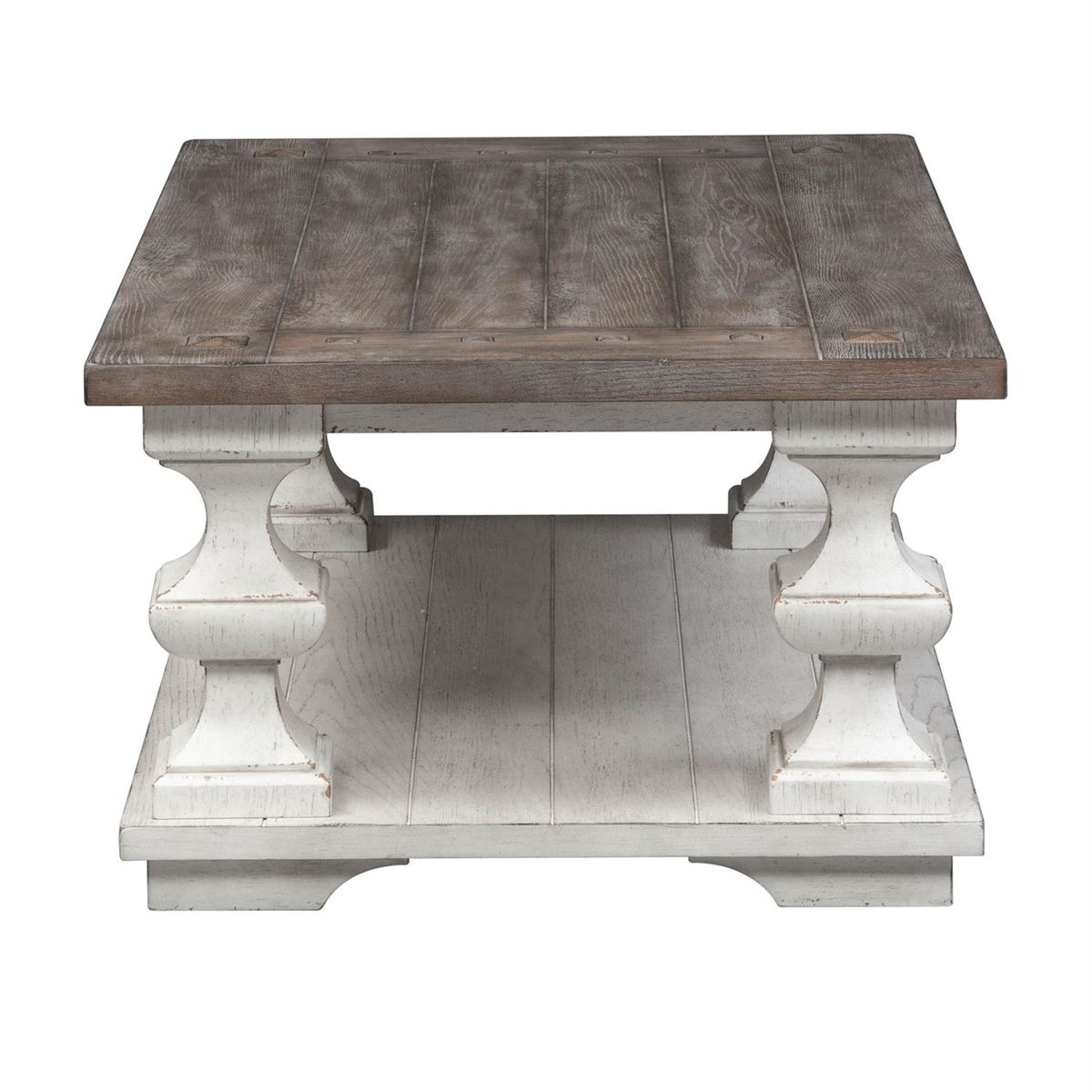 Liberty Sedona Cocktail Table in Heavy Distressed White - Luxury Home Furniture (MI)
