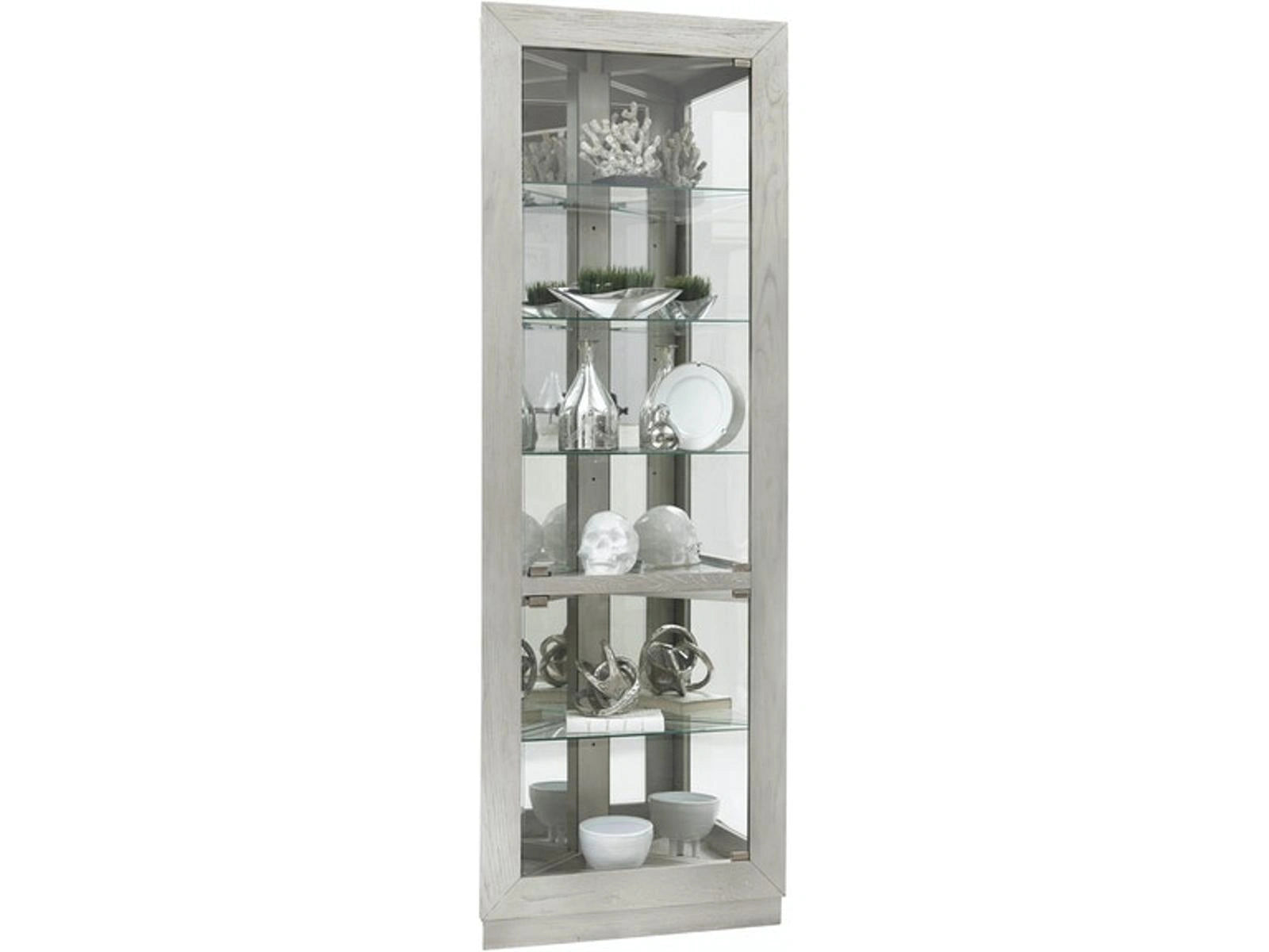 Pulaski Corner Curio in Weathered Gray