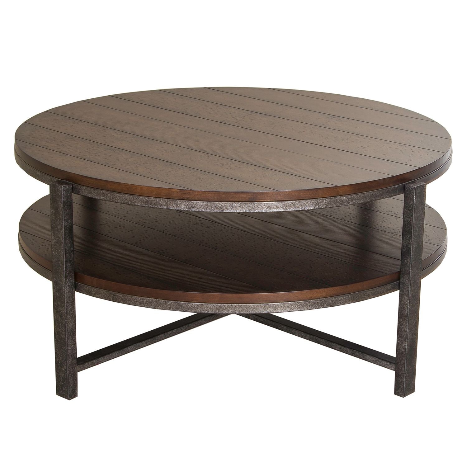 Breckinridge Round Cocktail Table in Mahogany - Luxury Home Furniture (MI)
