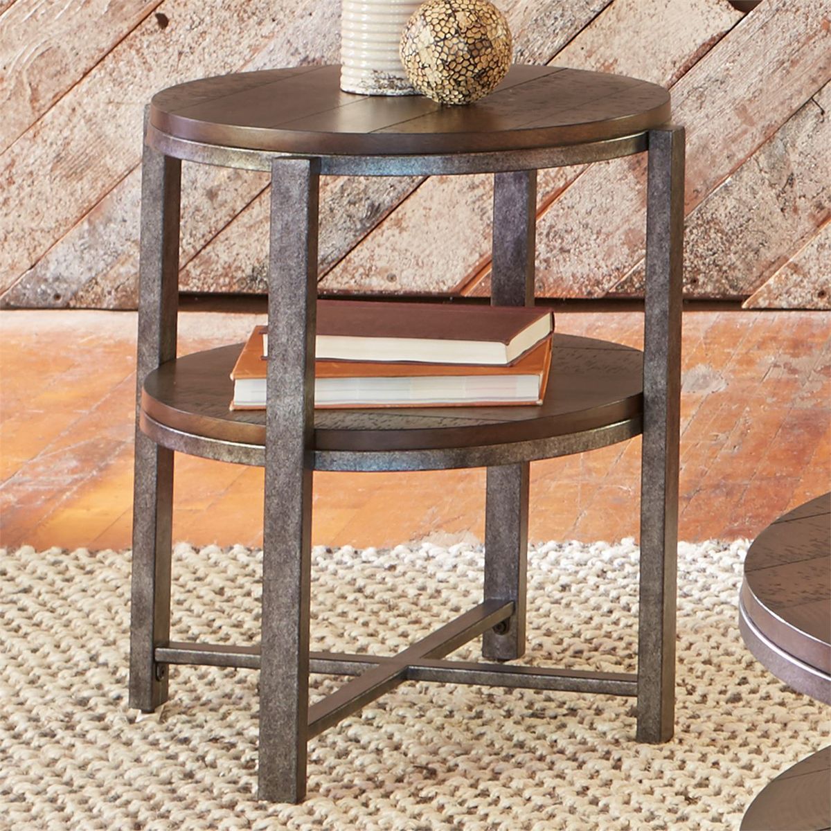 Liberty Breckinridge Round End Table in Mahogany - Luxury Home Furniture (MI)