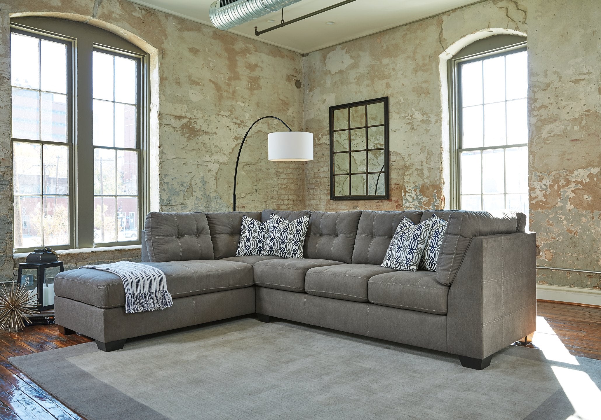Pitkin 2-Piece Sectional with Chaise - Luxury Home Furniture (MI)