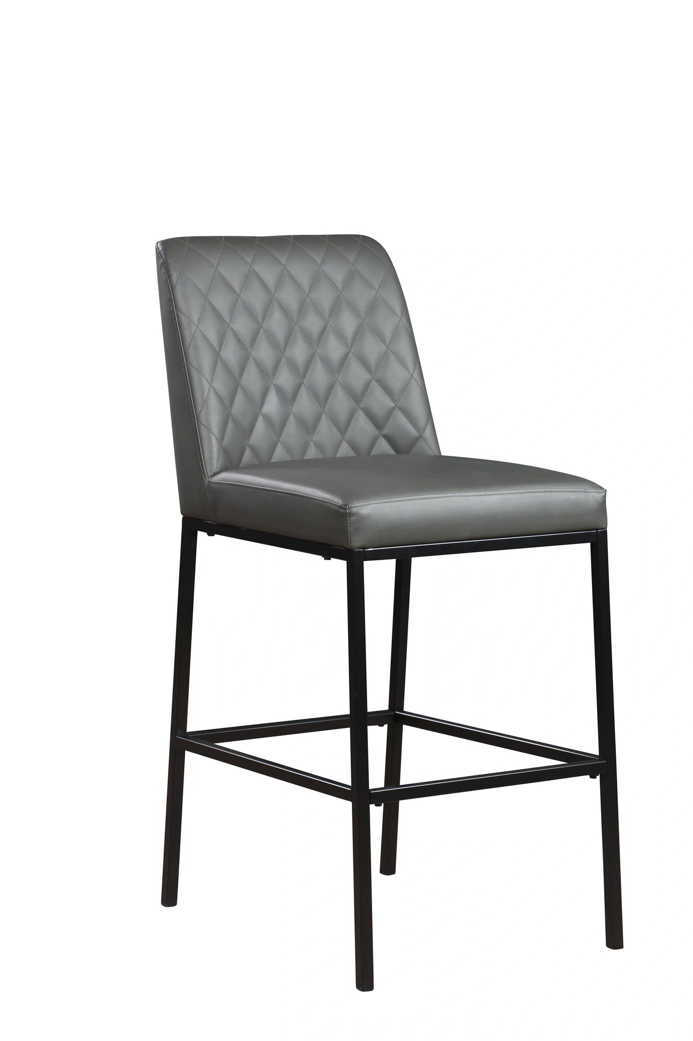 Bryce Grey Faux Leather Stool