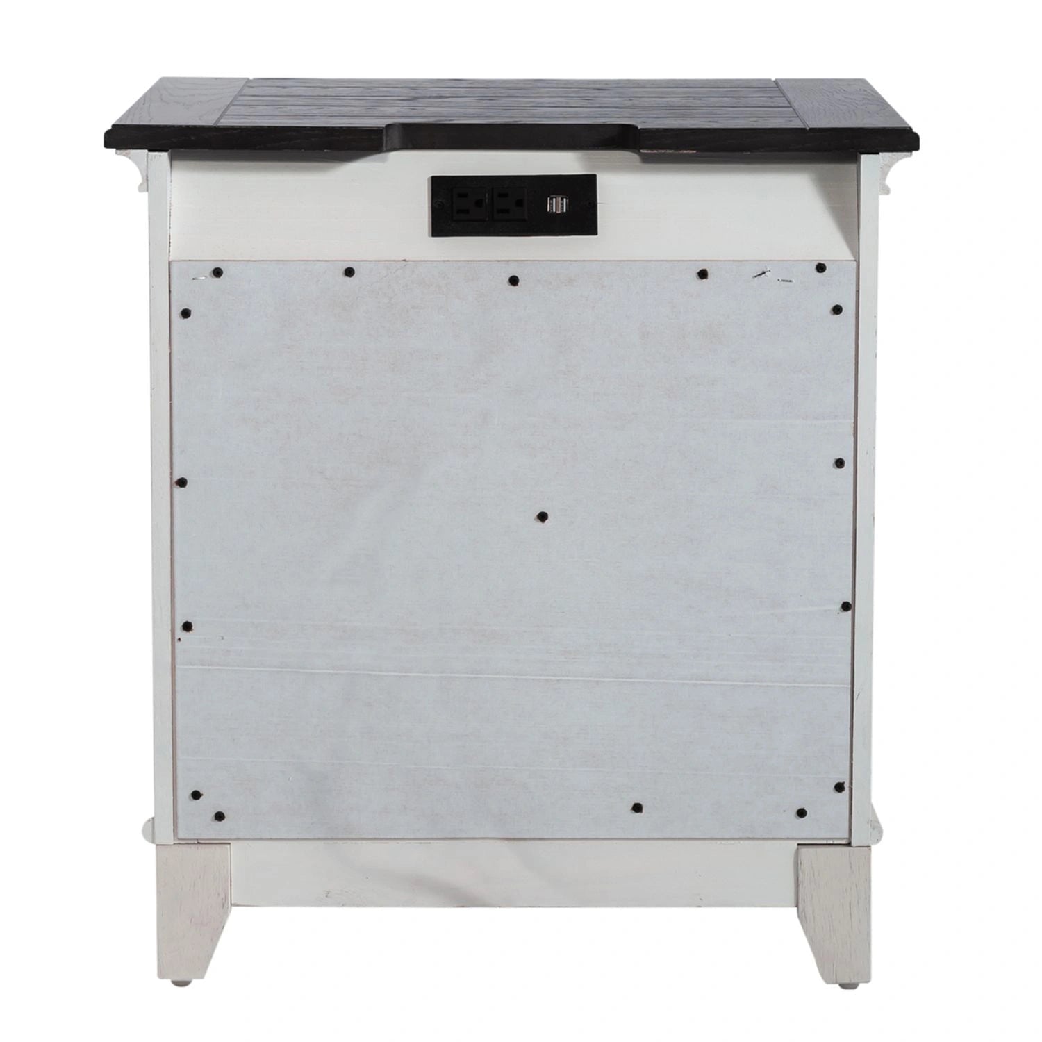 Allyson Park 2 Drawer Nightstand with Charging Station in White image