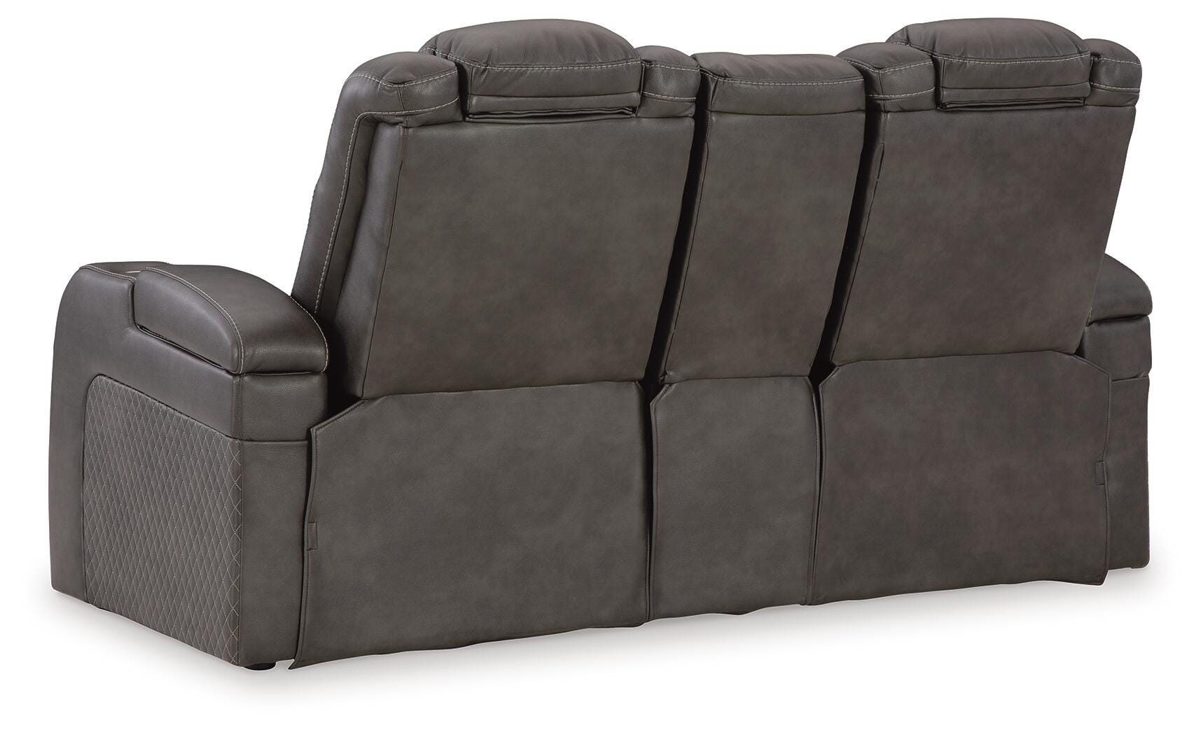 Fyne-Dyme Power Reclining Loveseat with Console - Luxury Home Furniture (MI)