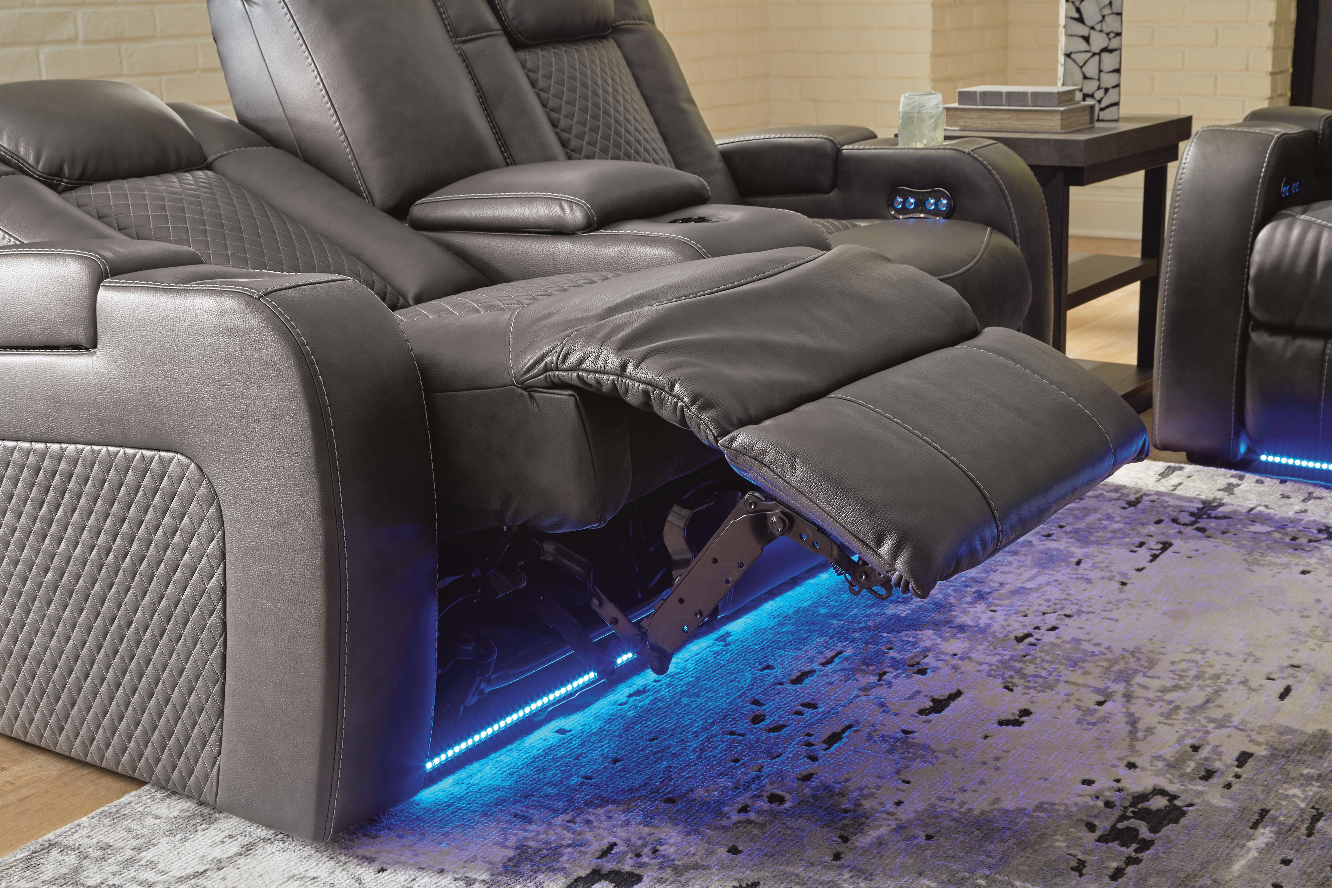 Fyne-Dyme Power Reclining Loveseat with Console - Luxury Home Furniture (MI)