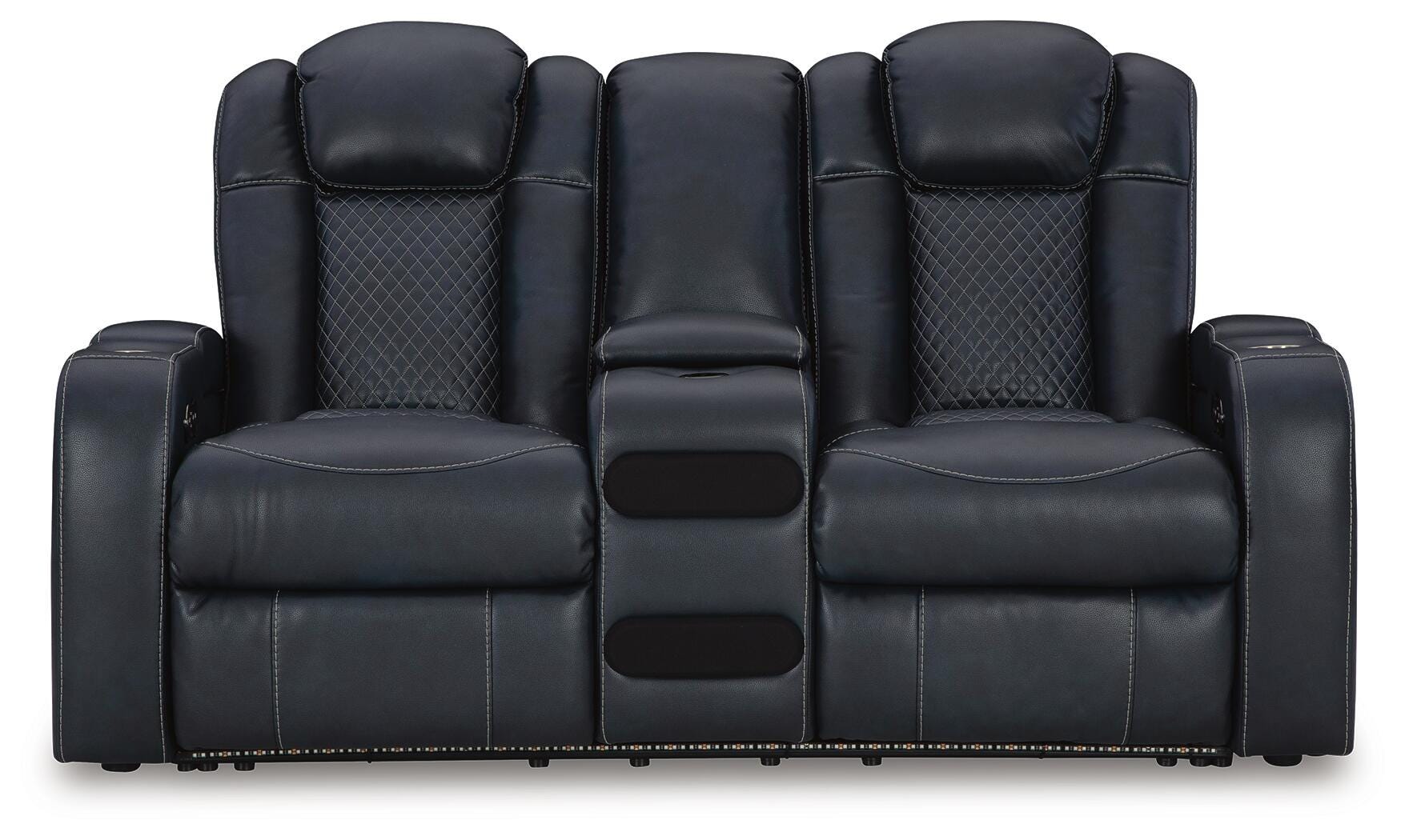 Fyne-Dyme Power Reclining Loveseat with Console - Luxury Home Furniture (MI)