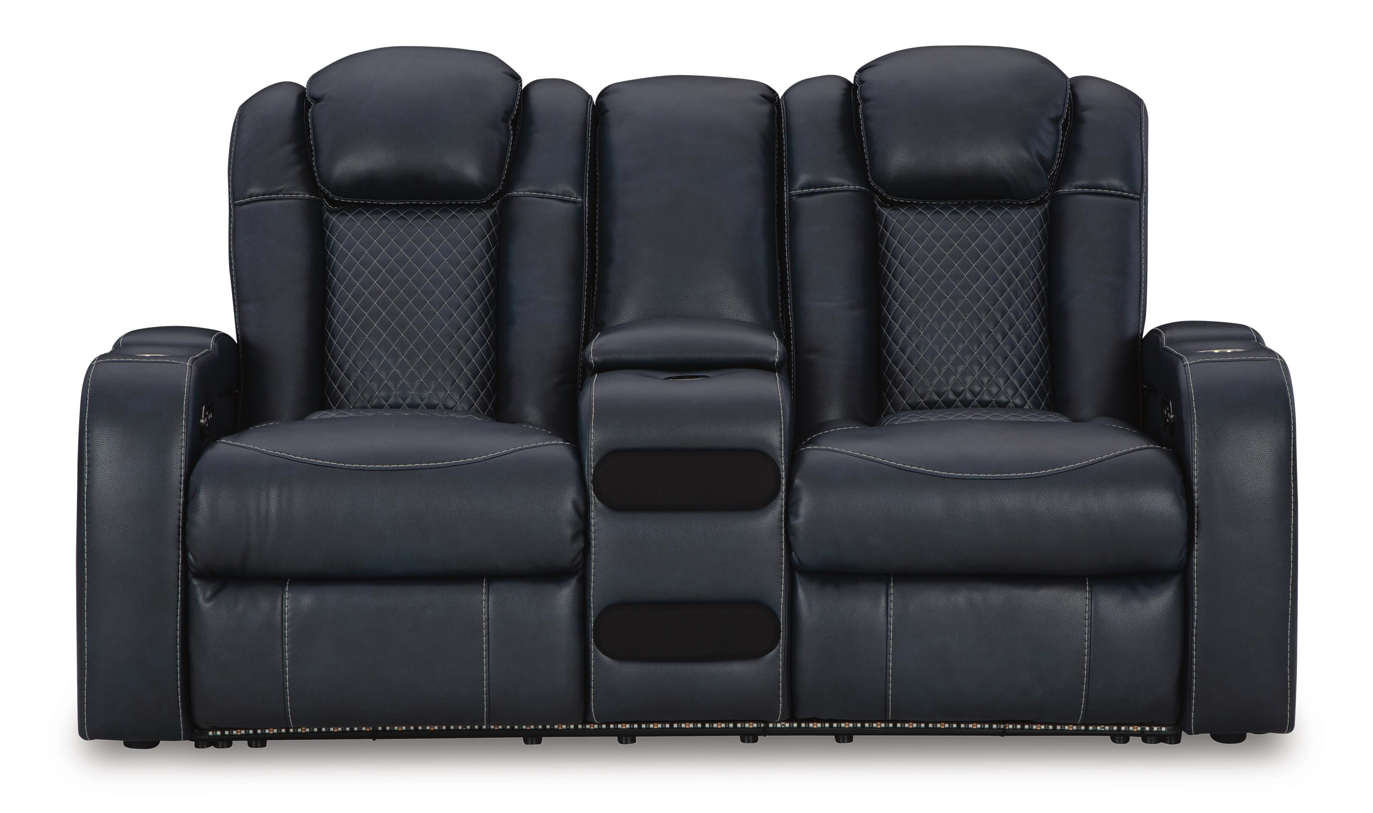 Fyne-Dyme Power Reclining Loveseat with Console - Luxury Home Furniture (MI)