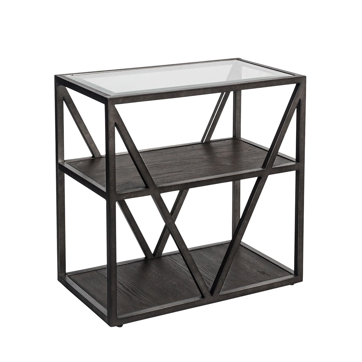 Arista Chair Side Table in Cobblestone Brown - Luxury Home Furniture (MI)