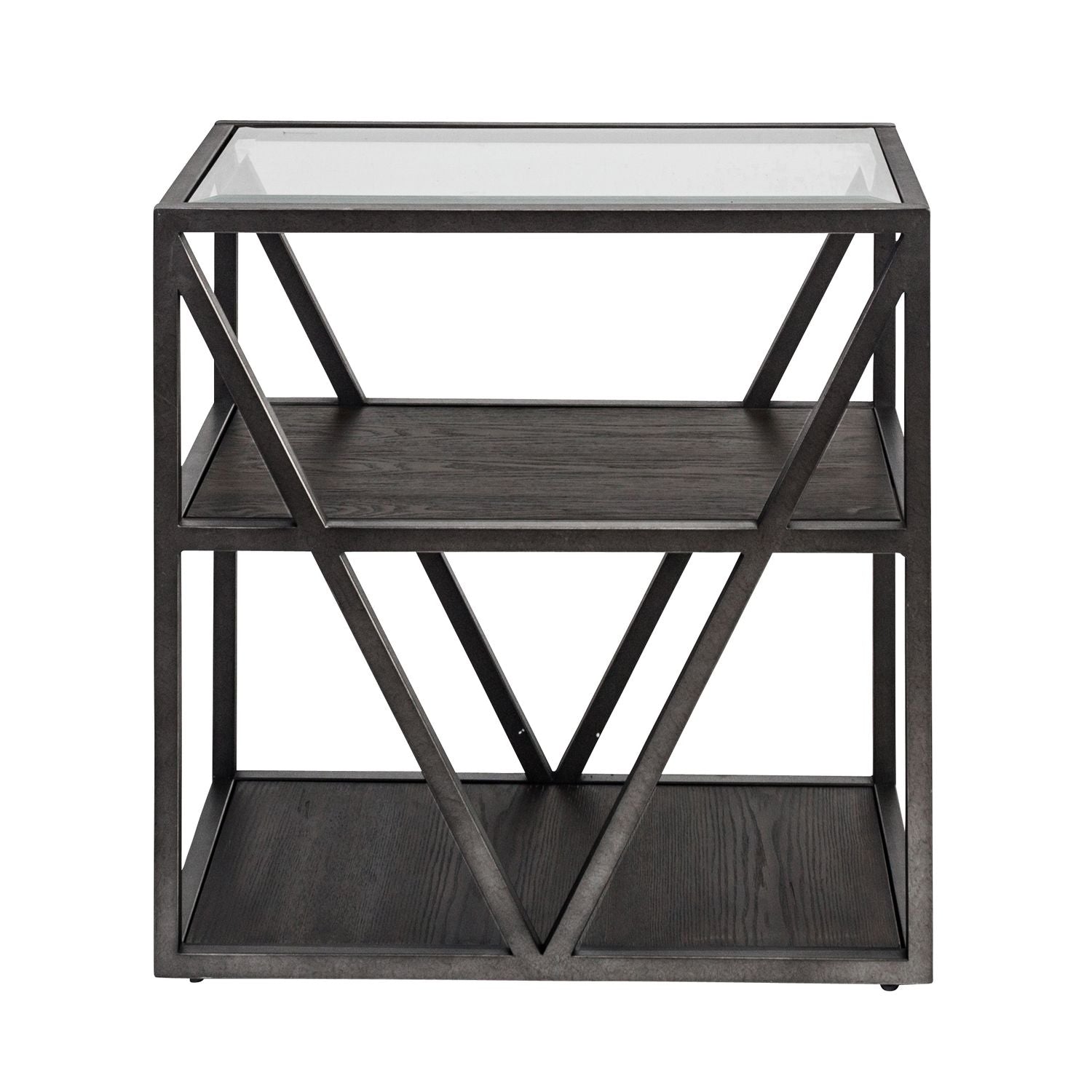Arista Chair Side Table in Cobblestone Brown - Luxury Home Furniture (MI)