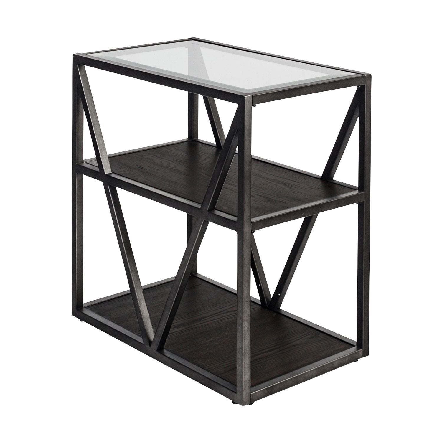 Arista Chair Side Table in Cobblestone Brown - Luxury Home Furniture (MI)
