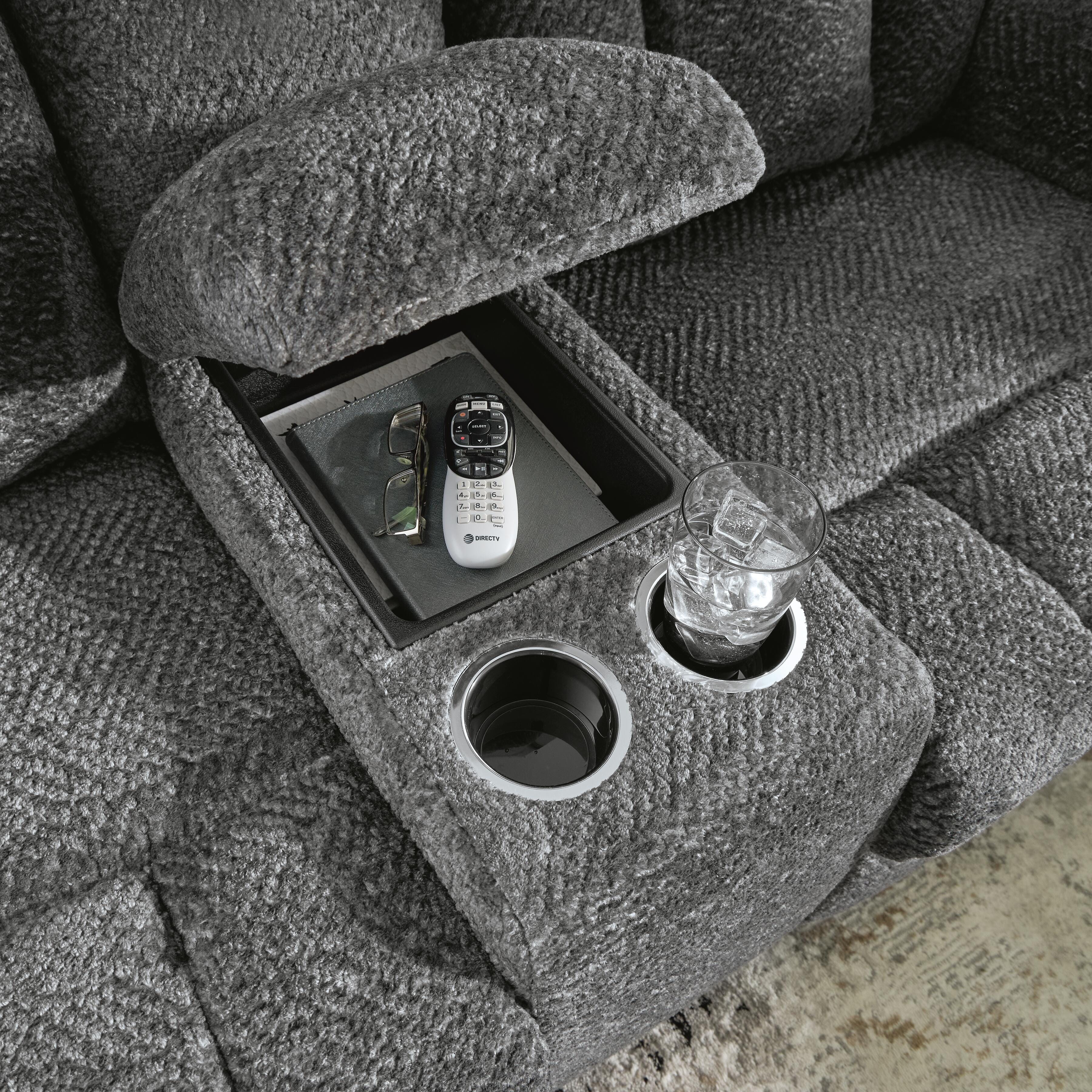 Frohn Reclining Loveseat with Console - Luxury Home Furniture (MI)