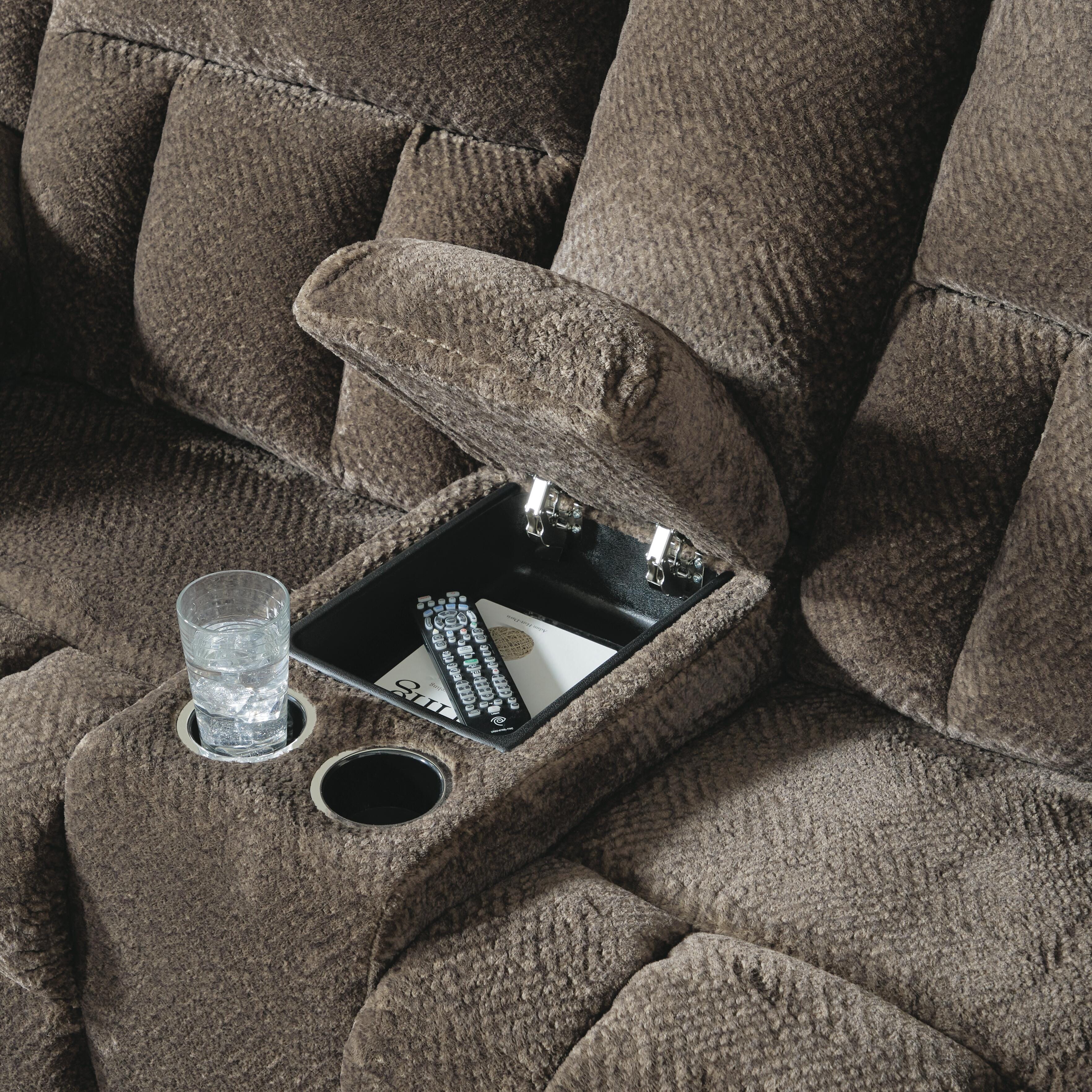 Frohn Reclining Loveseat with Console - Luxury Home Furniture (MI)