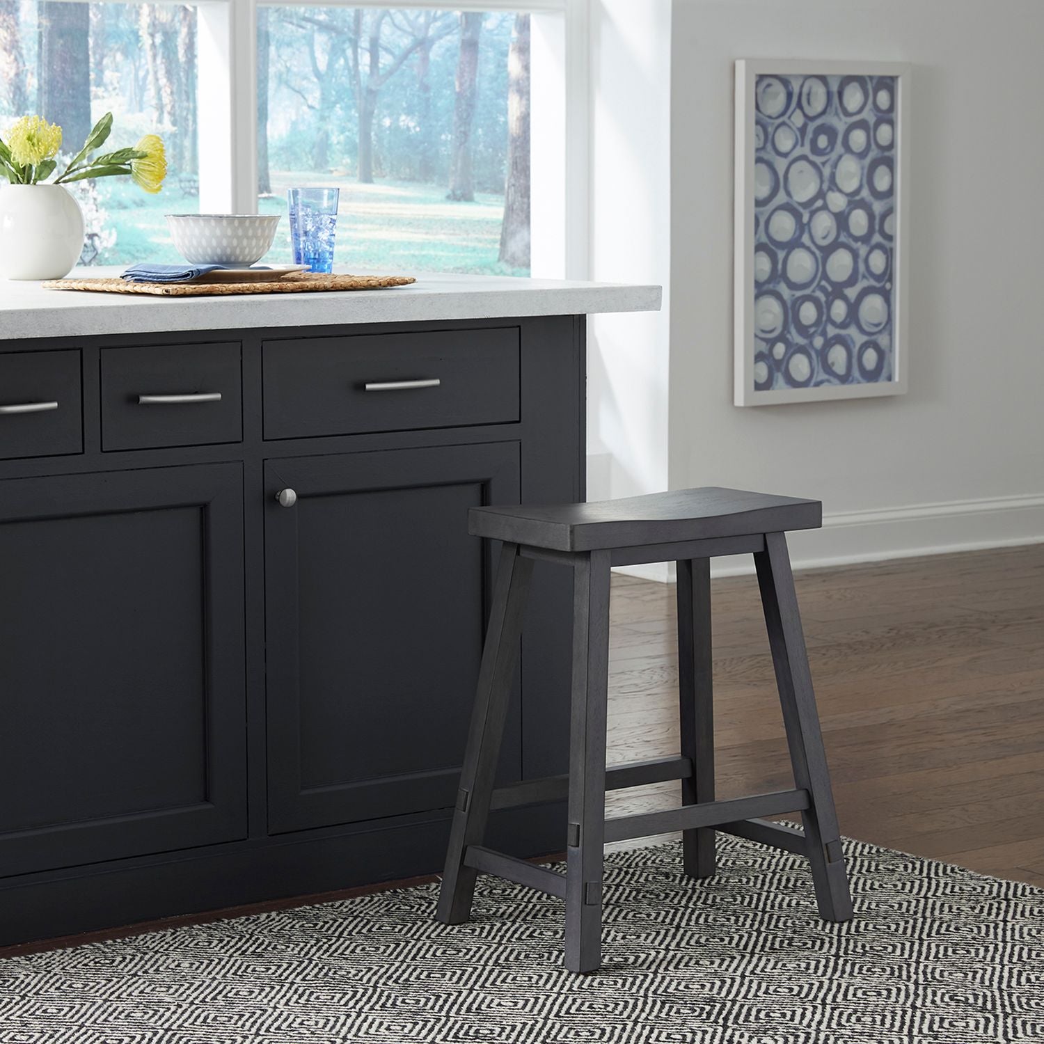Creations 24 Inch Sawhorse Counter Stool - Slate image