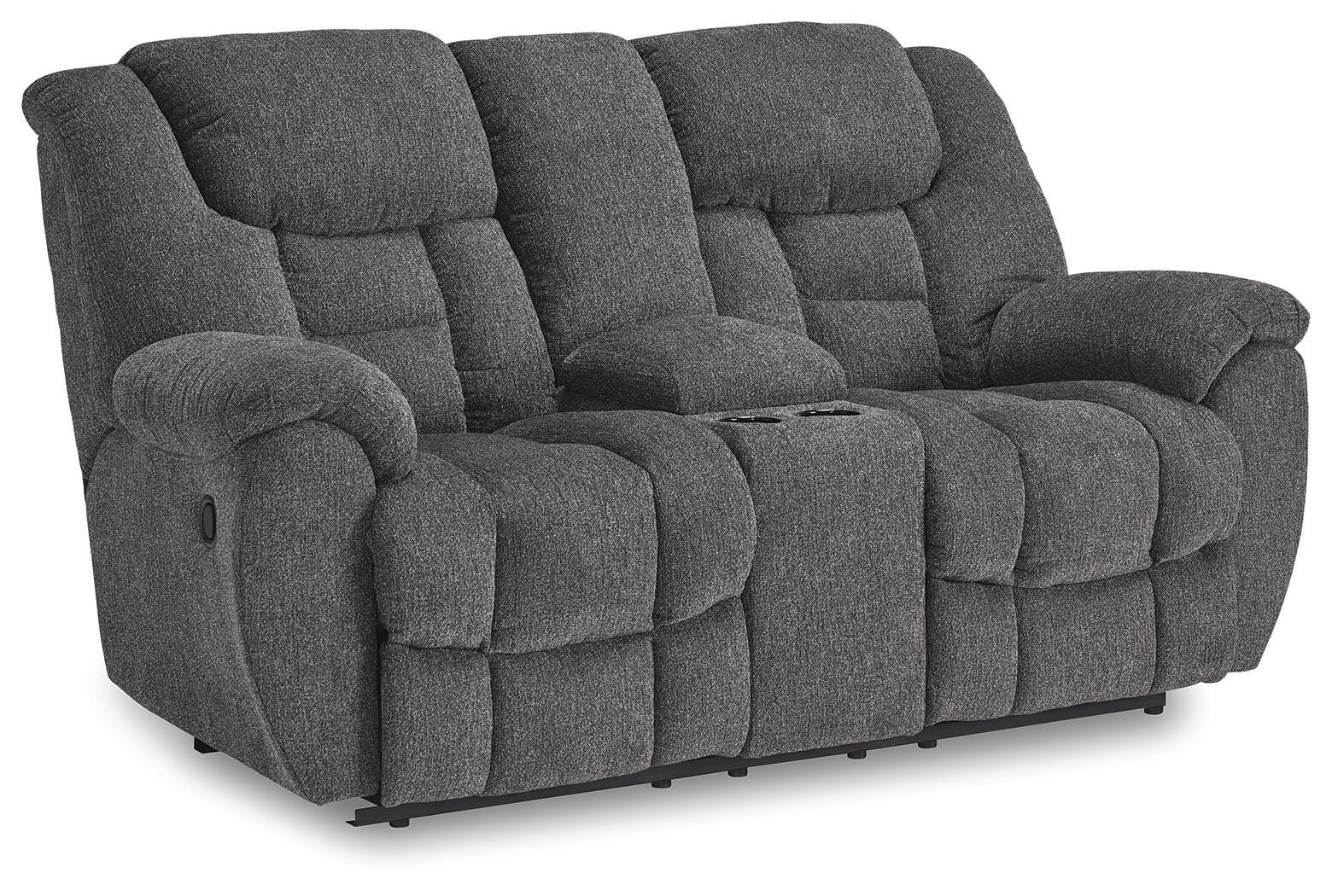 Foreside Reclining Loveseat with Console - Luxury Home Furniture (MI)