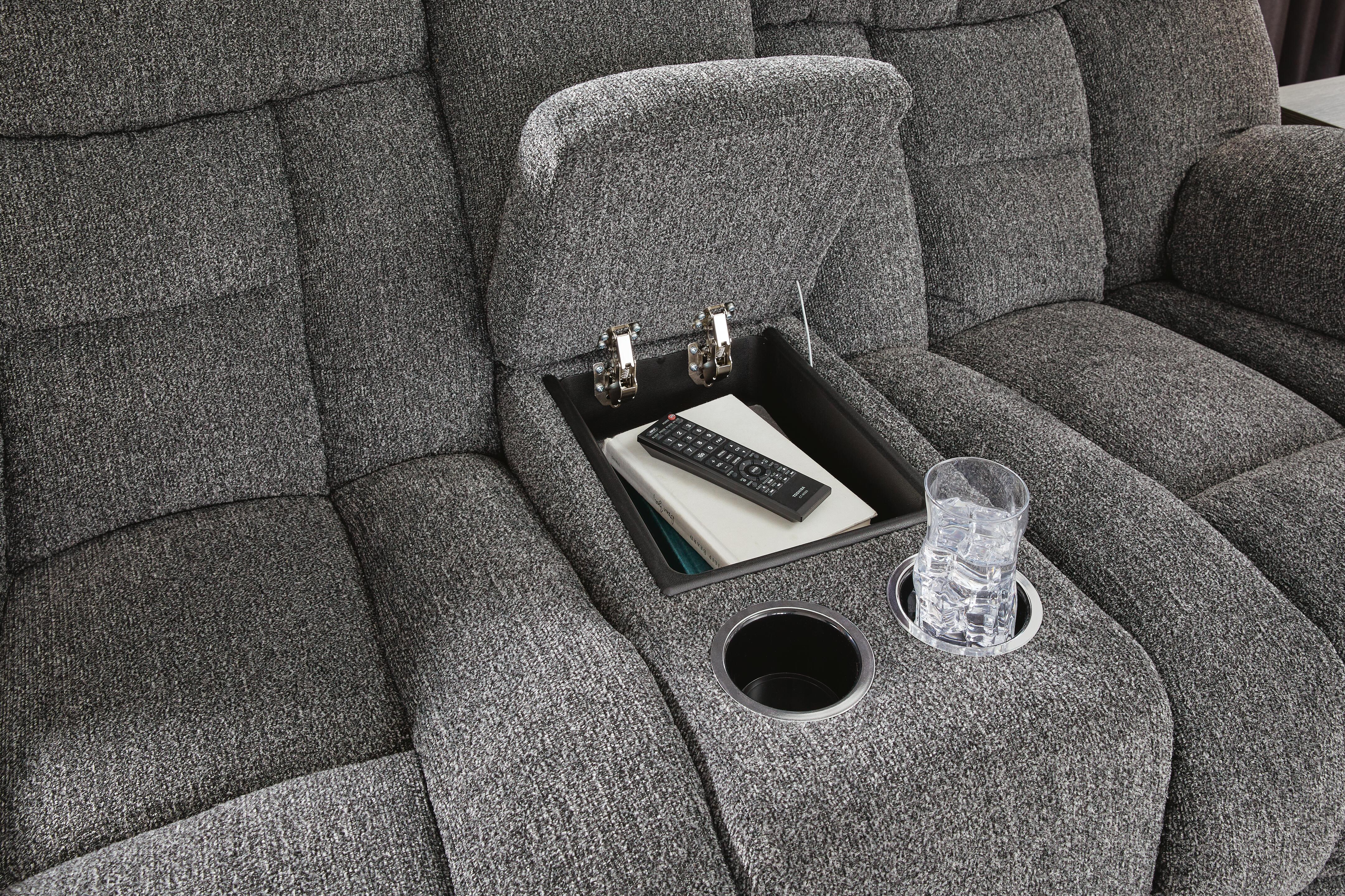 Foreside Reclining Loveseat with Console - Luxury Home Furniture (MI)