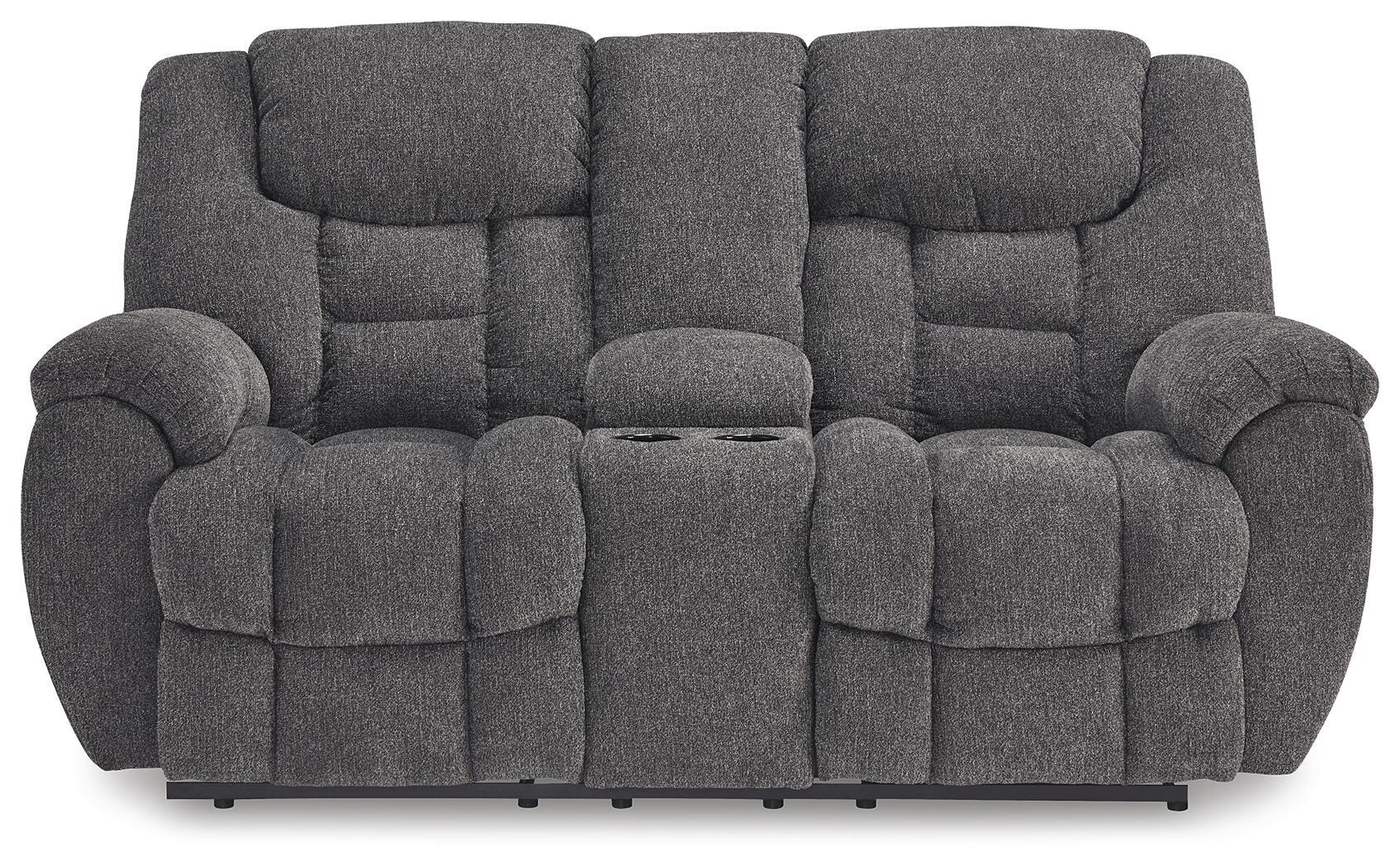 Foreside Reclining Loveseat with Console - Luxury Home Furniture (MI)