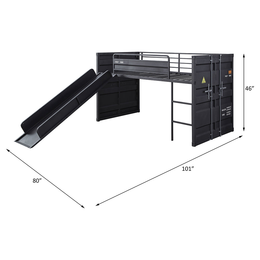 Twin Loft Bed w/Slide