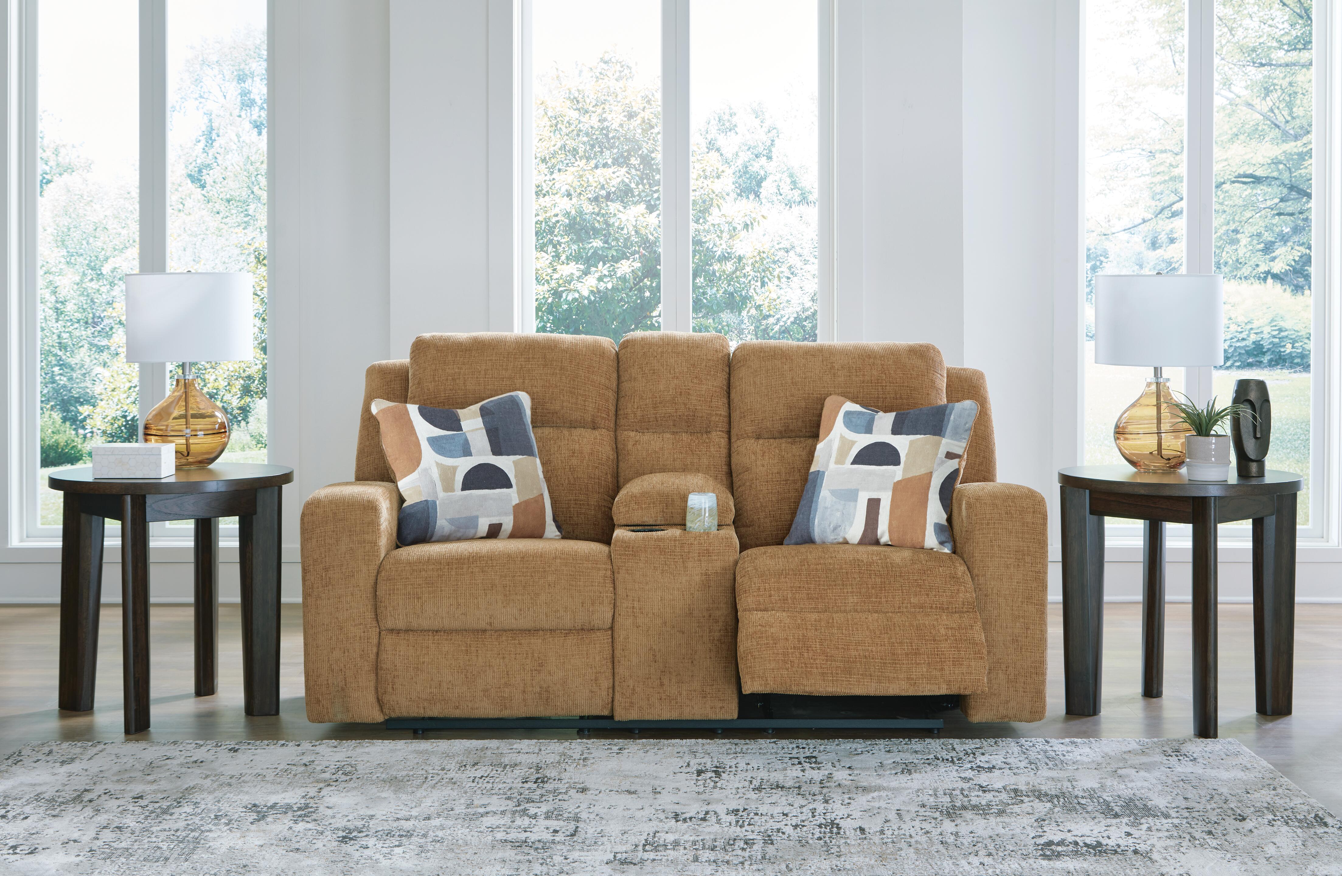 Kanlow Reclining Loveseat with Console - Luxury Home Furniture (MI)