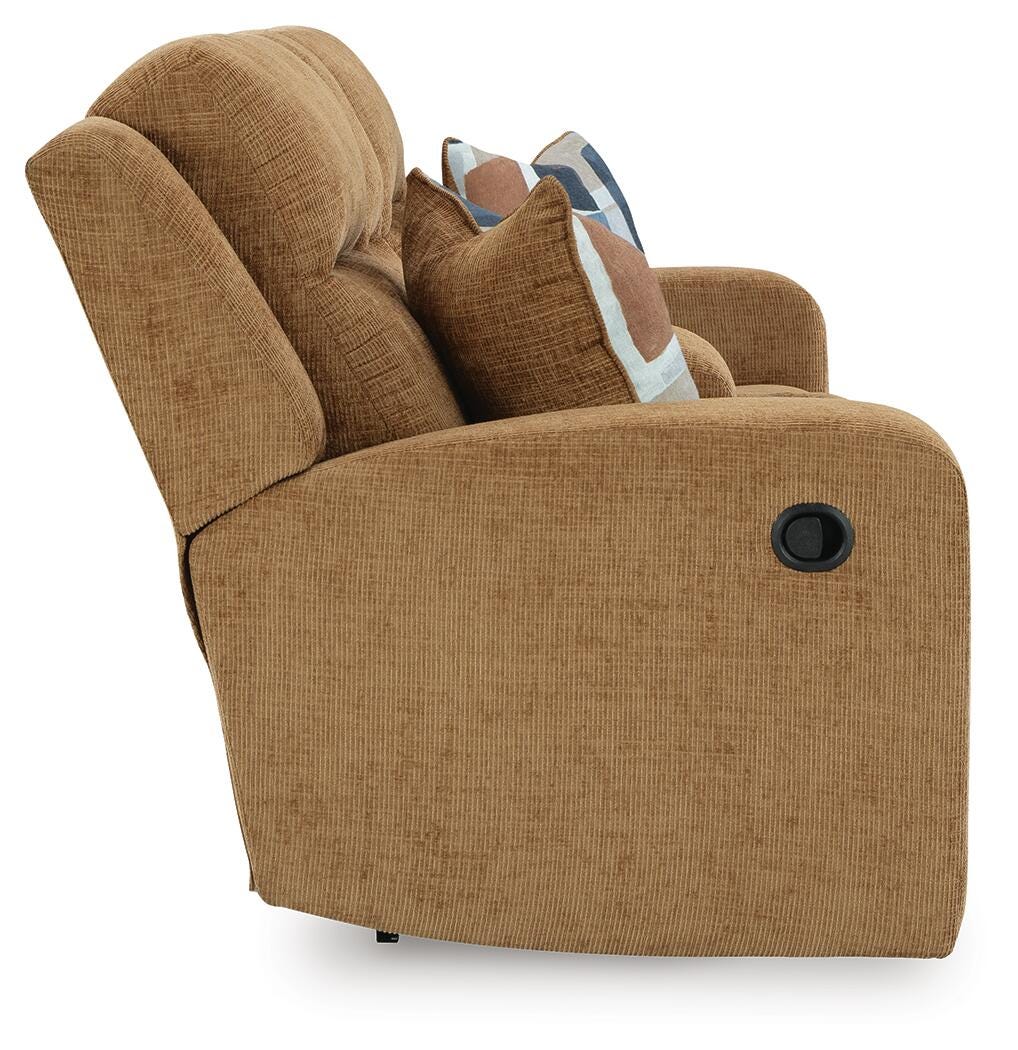 Kanlow Reclining Loveseat with Console - Luxury Home Furniture (MI)