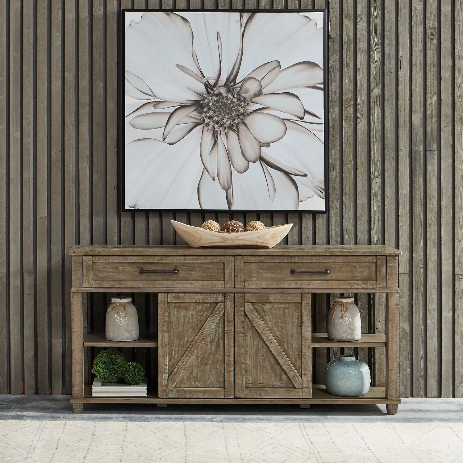 Parkland Falls Sofa Table in Weathered Taupe image
