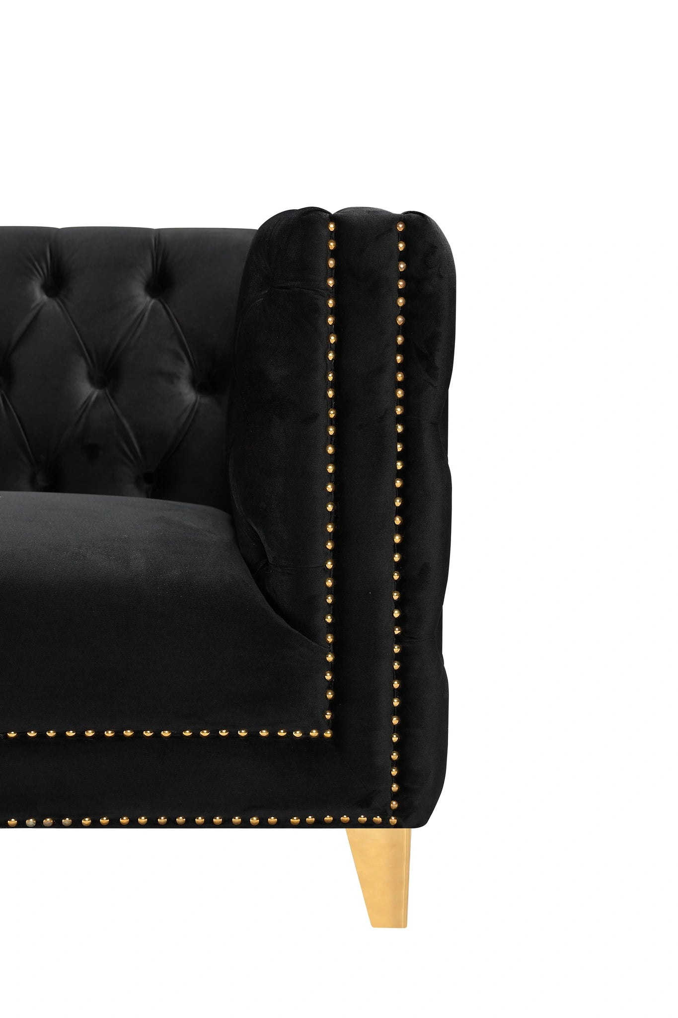 Michelle Black Velvet Sofa