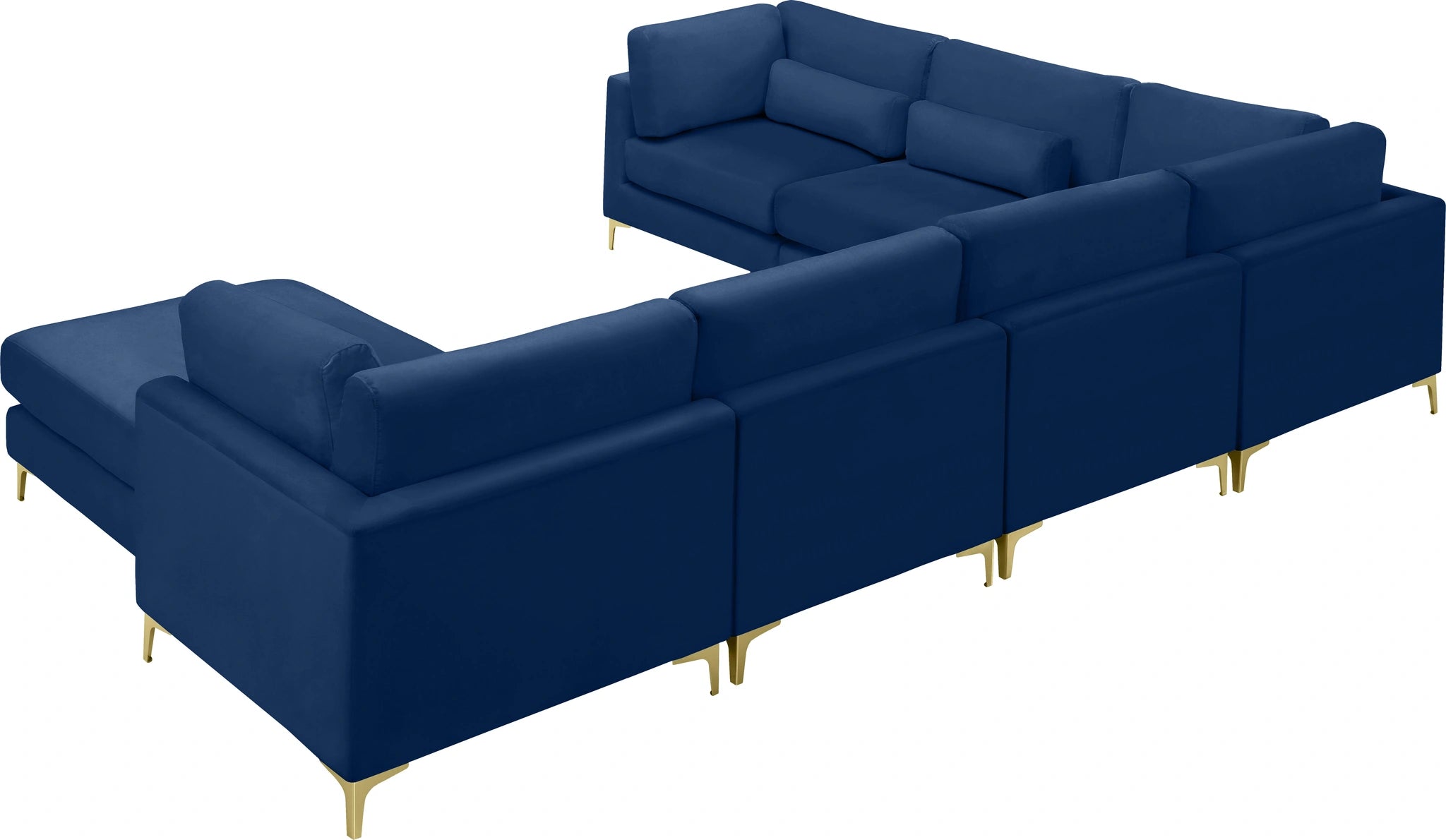 Julia Navy Velvet Modular Sectional (7 Boxes)
