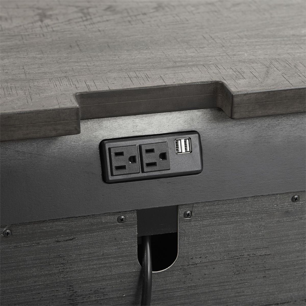 Liberty Furniture Modern Farmhouse Nightstand in Dusty Charcoal - Luxury Home Furniture (MI)