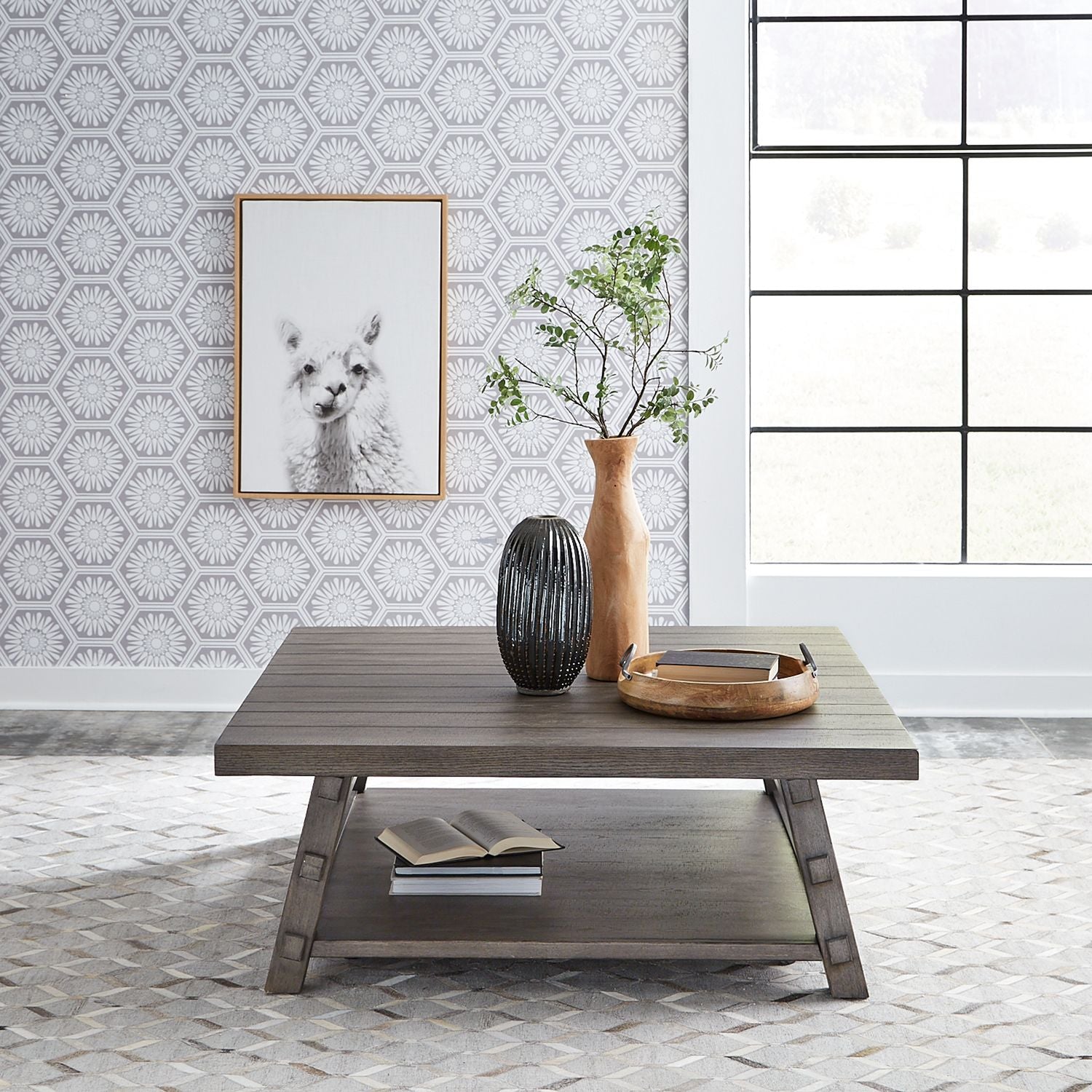 Modern Farmhouse Oversized Square Cocktail Table image