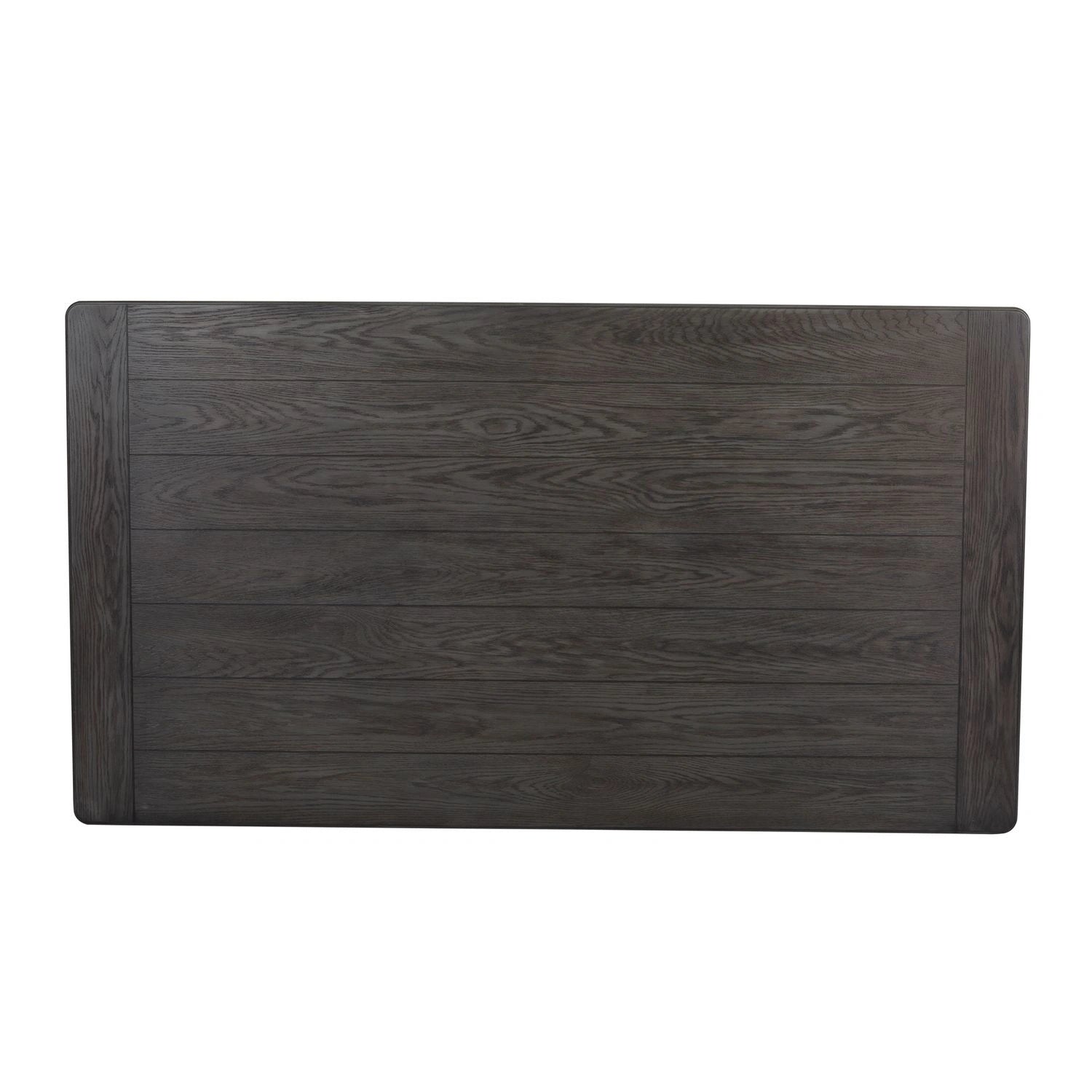 Allyson Park Rectangular Leg Table in White with Charcoal image