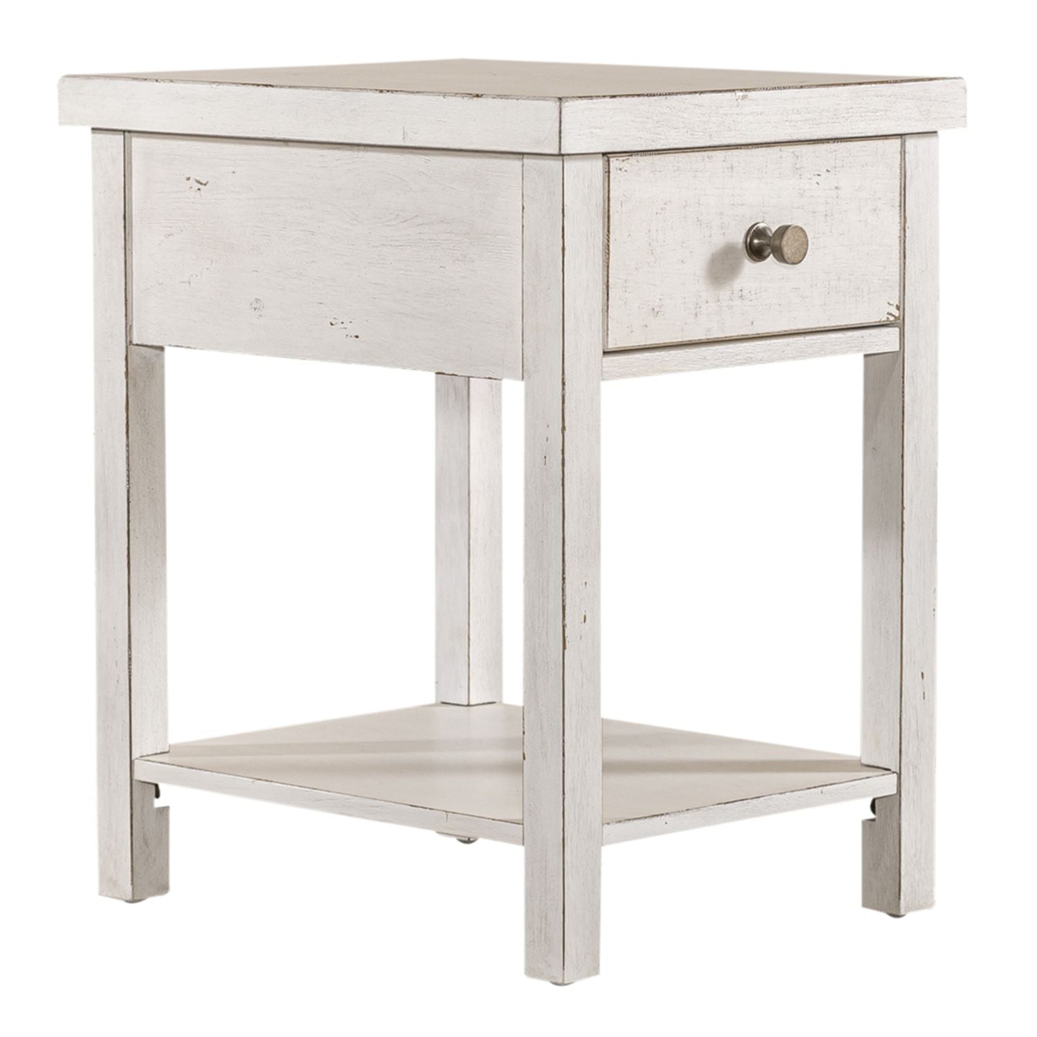 Modern Farmhouse Drawer Chair Side Table image