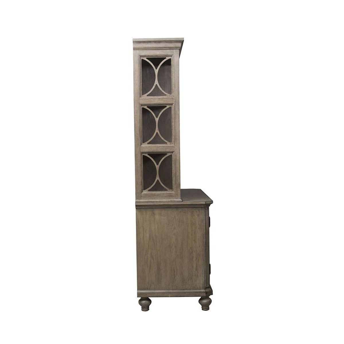 Liberty Simply Elegant Credenza with Hutch in Heathered Taupe - Luxury Home Furniture (MI)