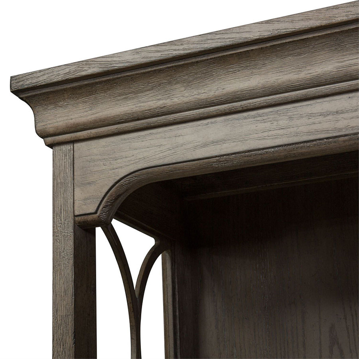 Liberty Simply Elegant Credenza with Hutch in Heathered Taupe - Luxury Home Furniture (MI)