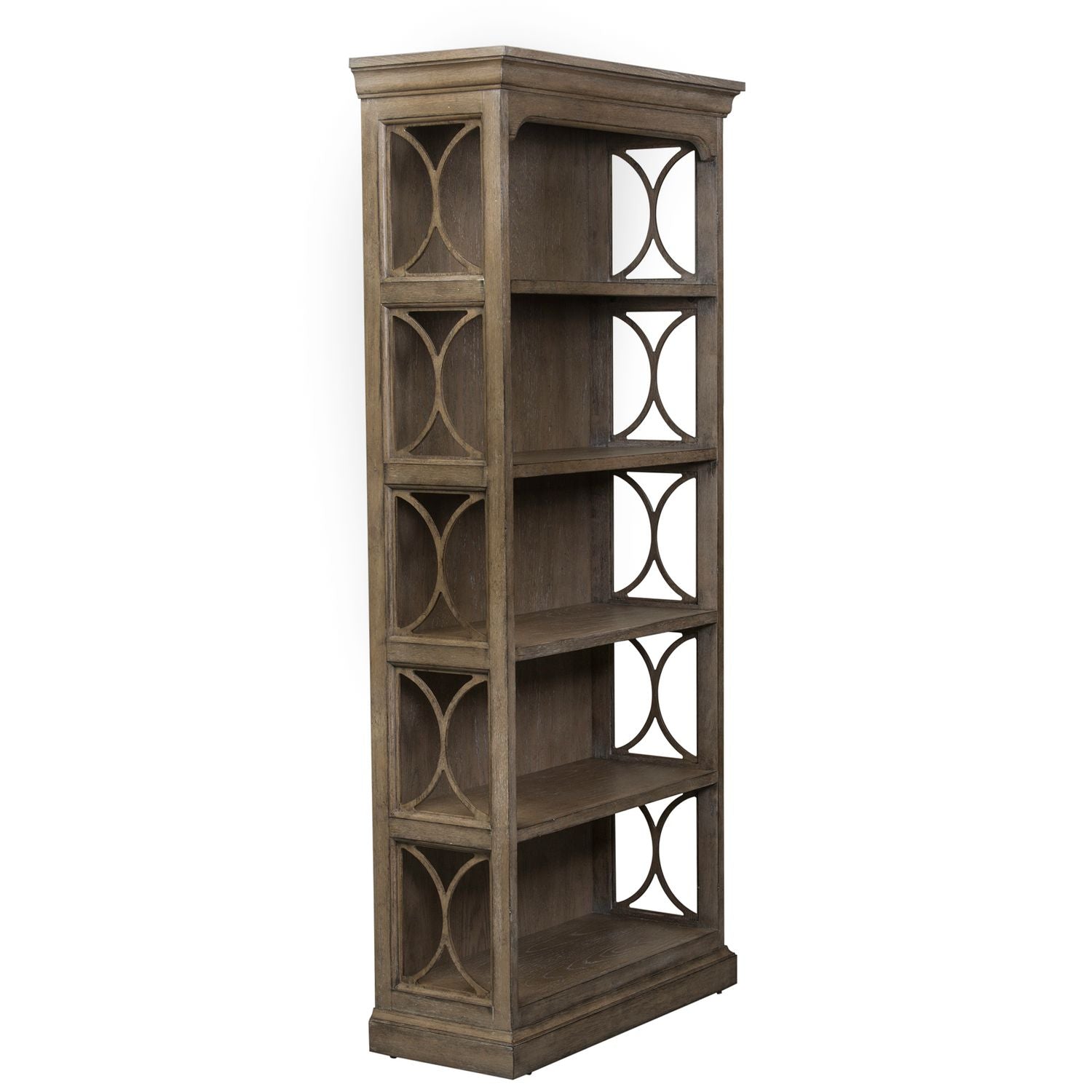 Simply Elegant Bookcase in Heathered Taupe - Luxury Home Furniture (MI)