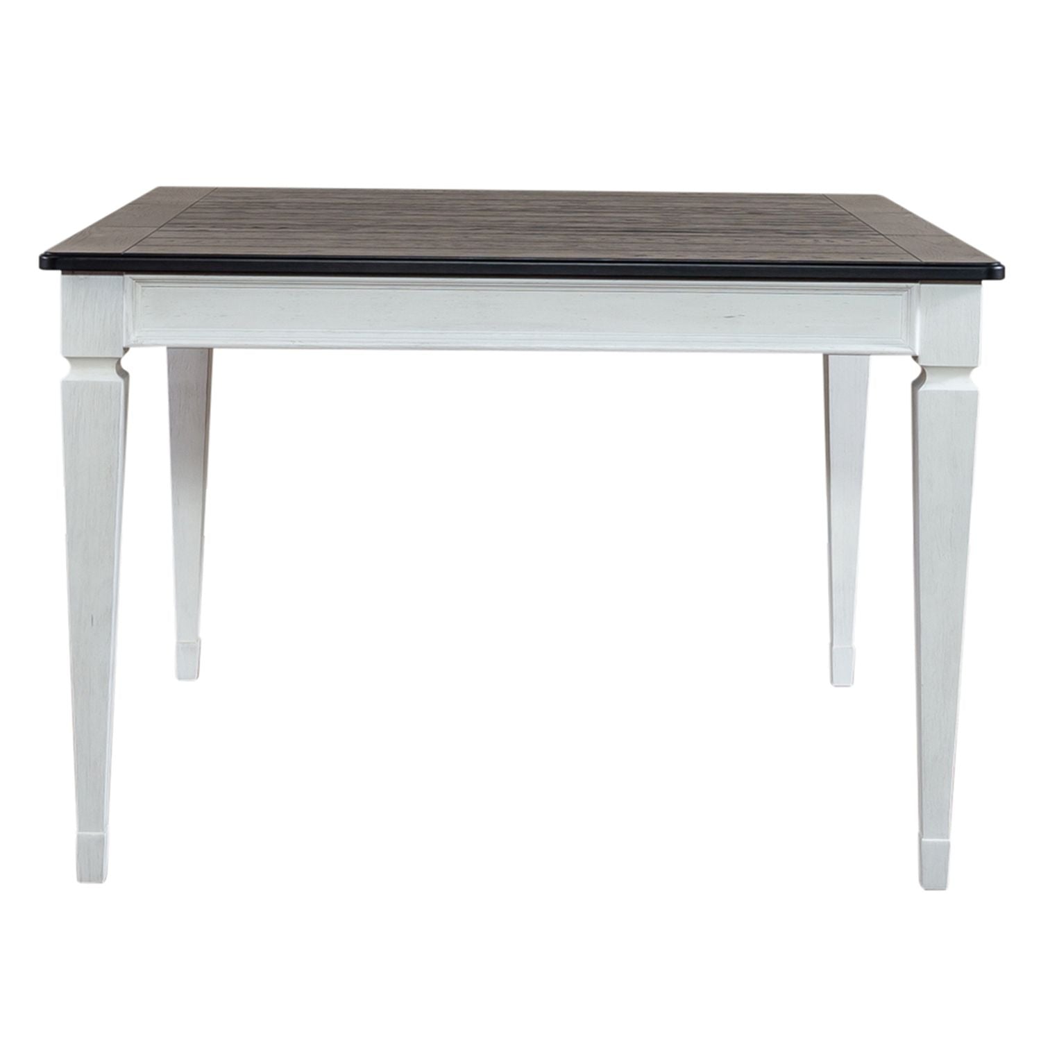 Allyson Park Pedestal Counter Height Leg Table in Wirebrushed White
