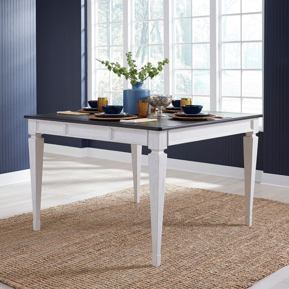 Liberty Furniture Allyson Park Pedestal Counter Height Leg Table in Wirebrushed White - Luxury Home Furniture (MI)
