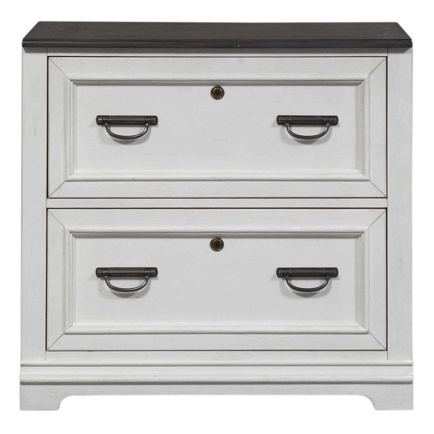 Allyson Park Bunching Lateral File Cabinet in Wirebrushed White