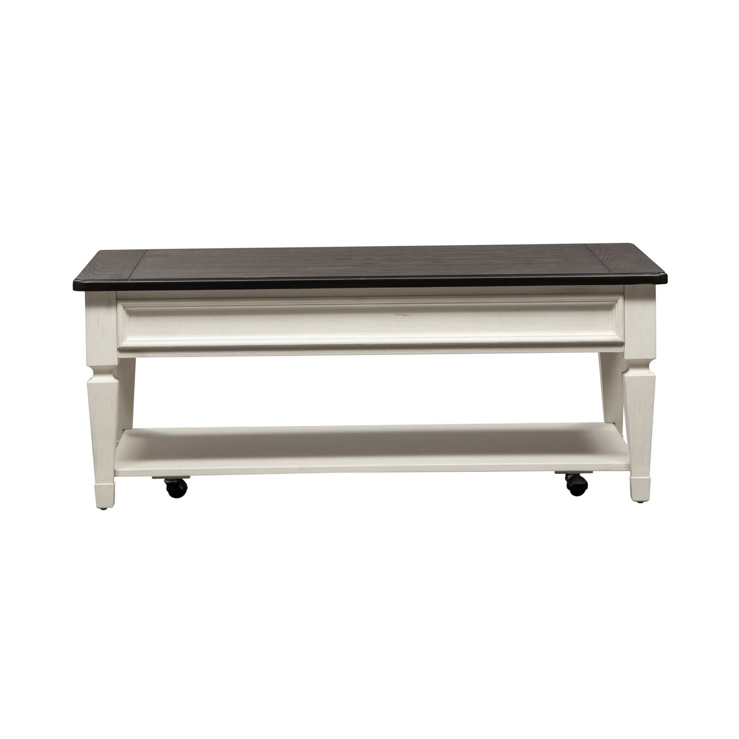 Allyson Park Rectangular Cocktail Table in Wirebrushed White - Luxury Home Furniture (MI)