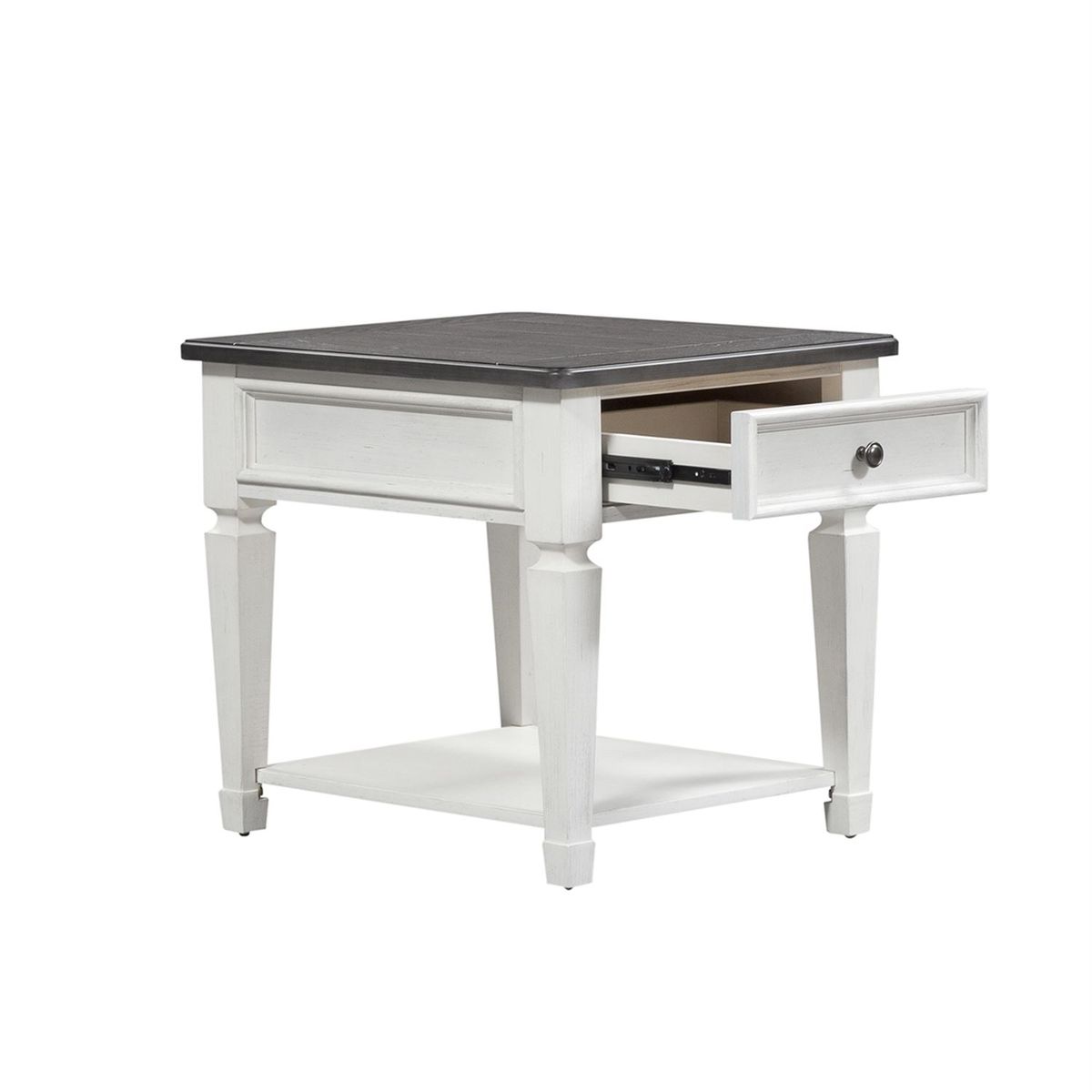 Liberty Allyson Park Drawer End Table in Wirebrushed White - Luxury Home Furniture (MI)