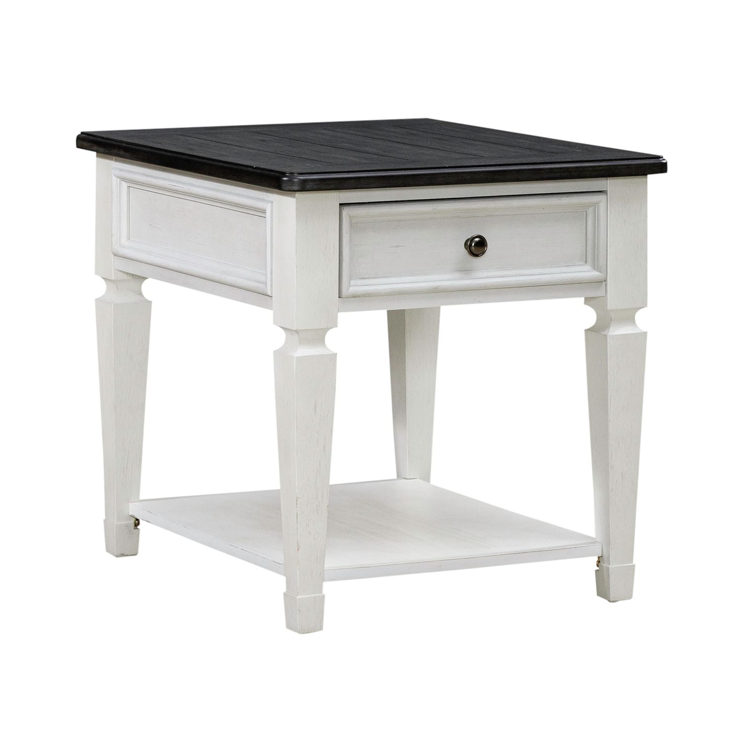 Allyson Park Drawer End Table in Wirebrushed White image