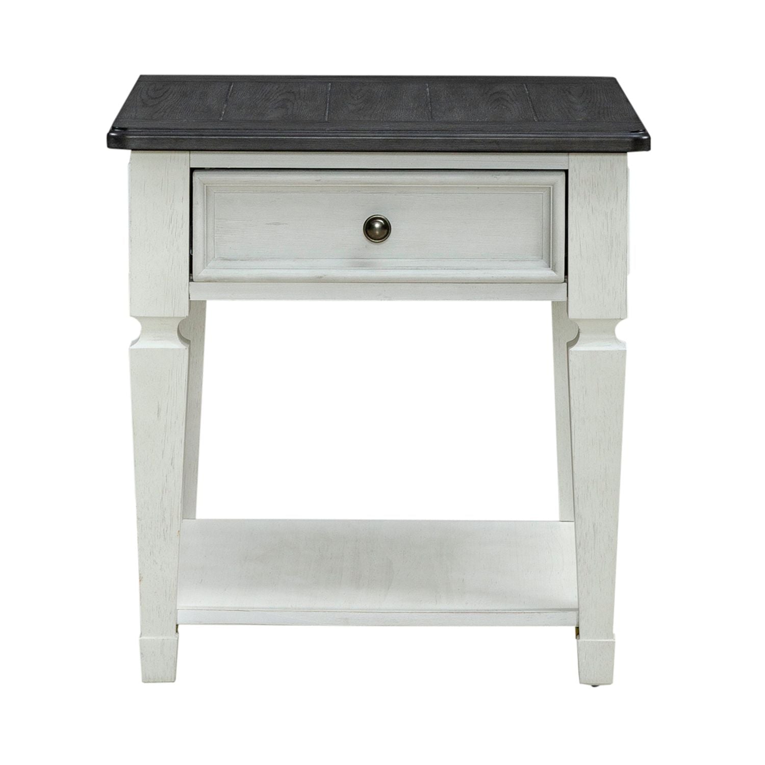 Allyson Park Drawer End Table in Wirebrushed White - Luxury Home Furniture (MI)