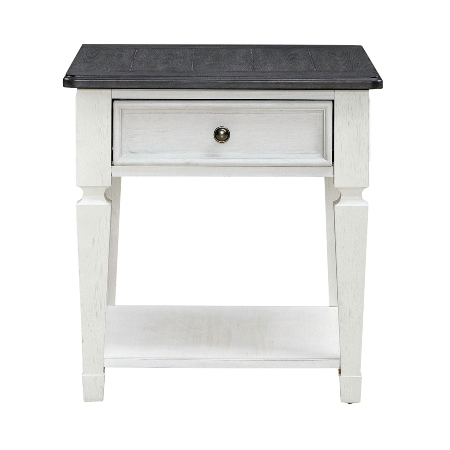 Allyson Park Drawer End Table in Wirebrushed White image