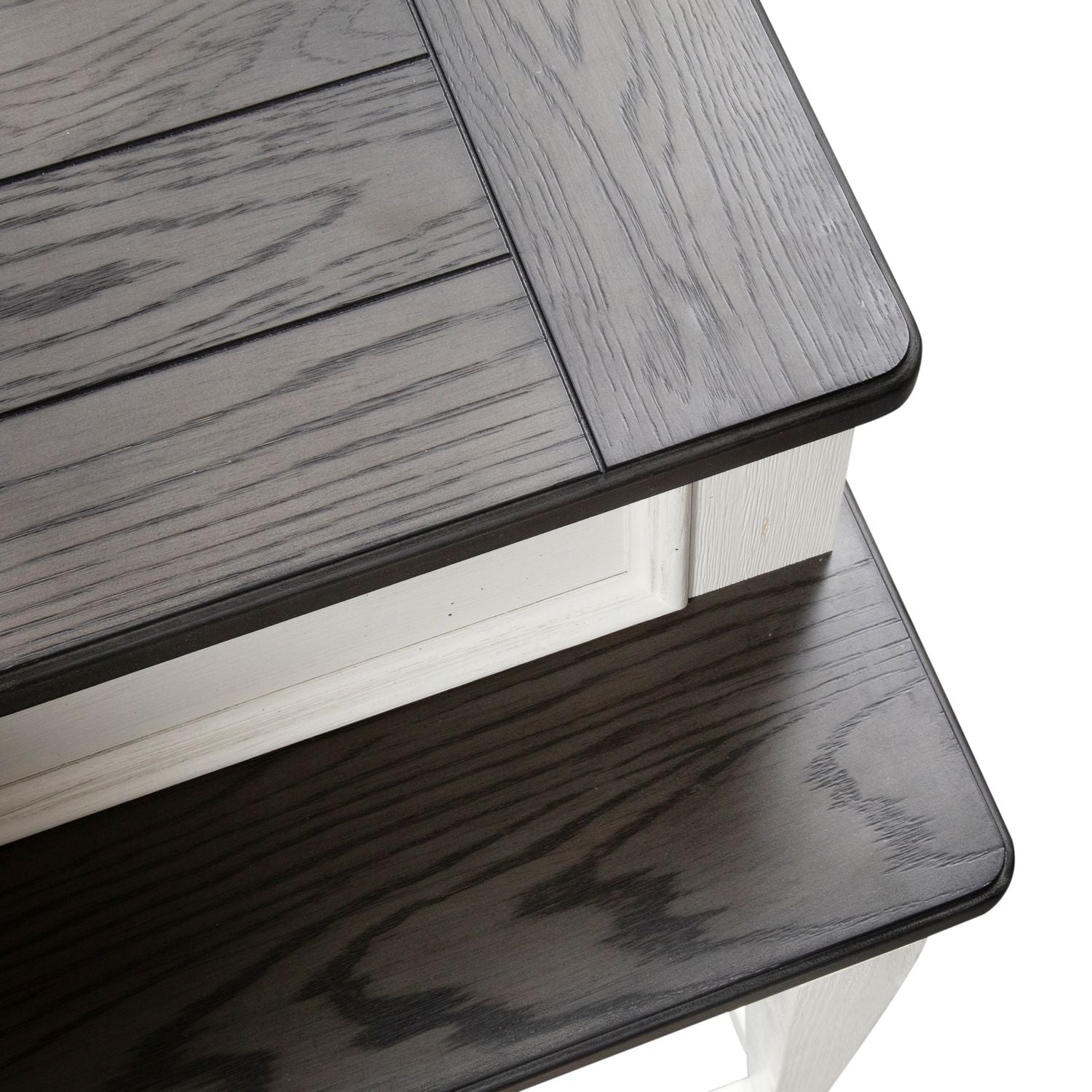 Allyson Park Console Bar Table in Wirebrushed White - Luxury Home Furniture (MI)